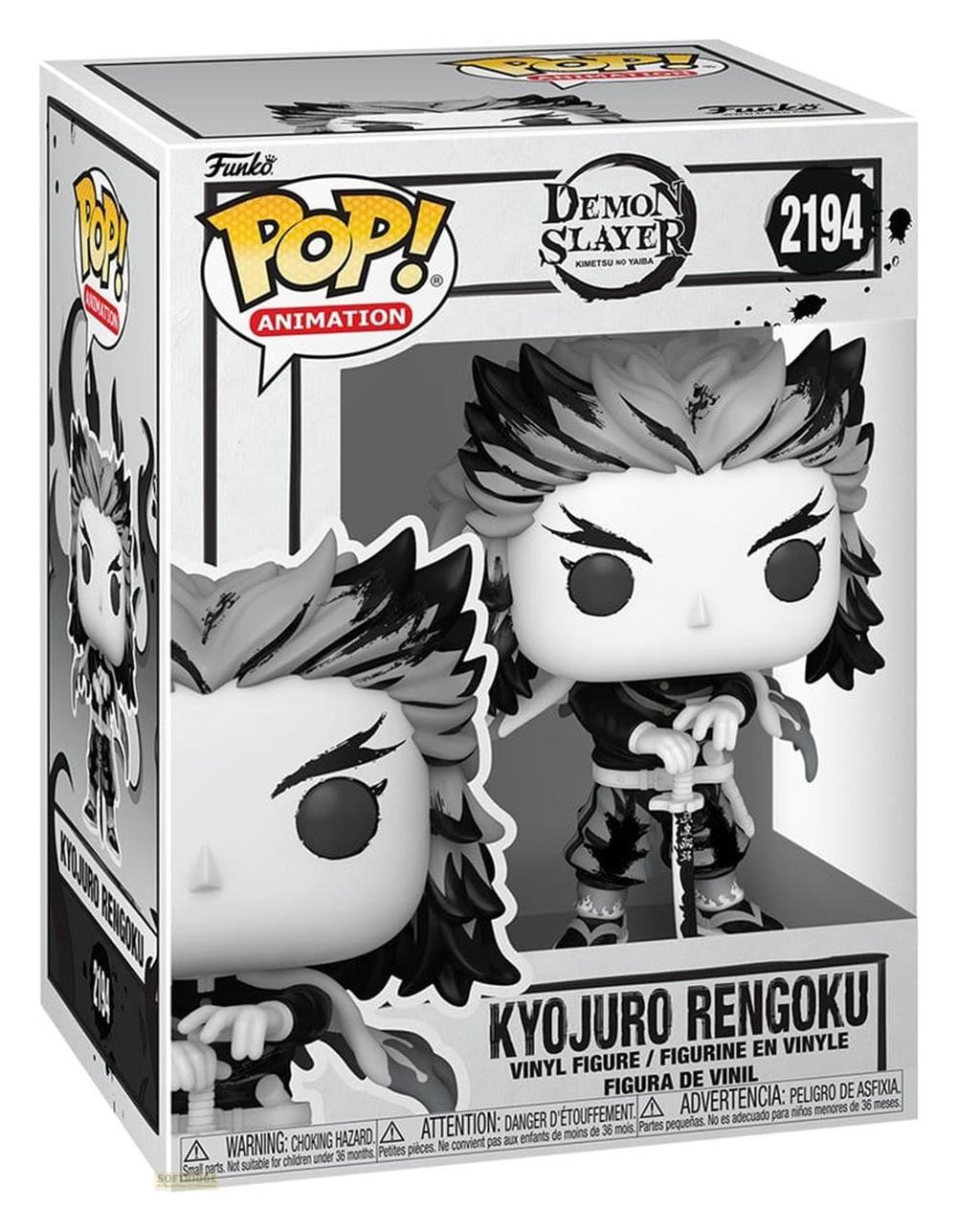 Figura de vinilo Funko Pop! de Kyojuro Rengoku de Demon Slayer en su caja.