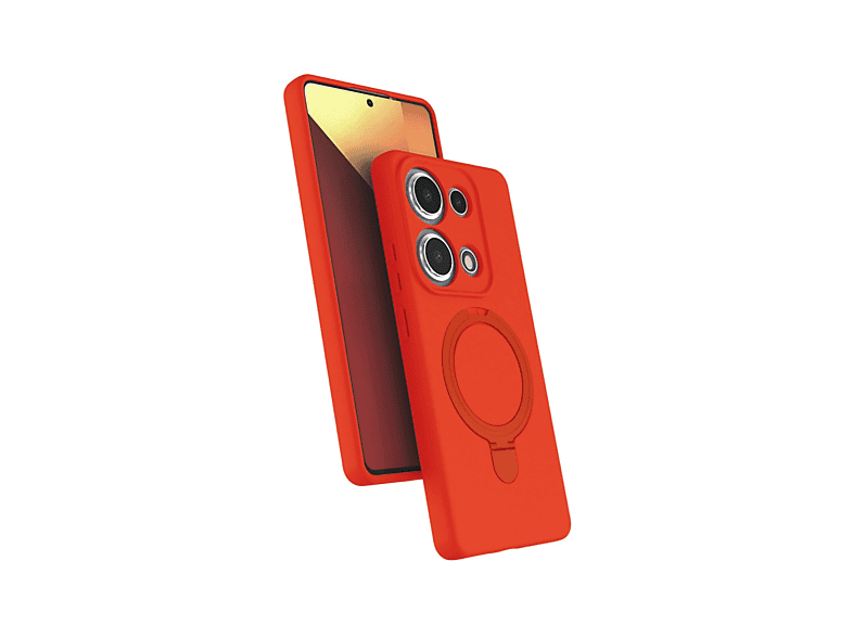 EVIMDEYOKYOK Xiaomi Redmi Note 13 Pro 4G Uyumlu Regal Magsafe Standlı Kapak Telefon Kılıfı Turuncu