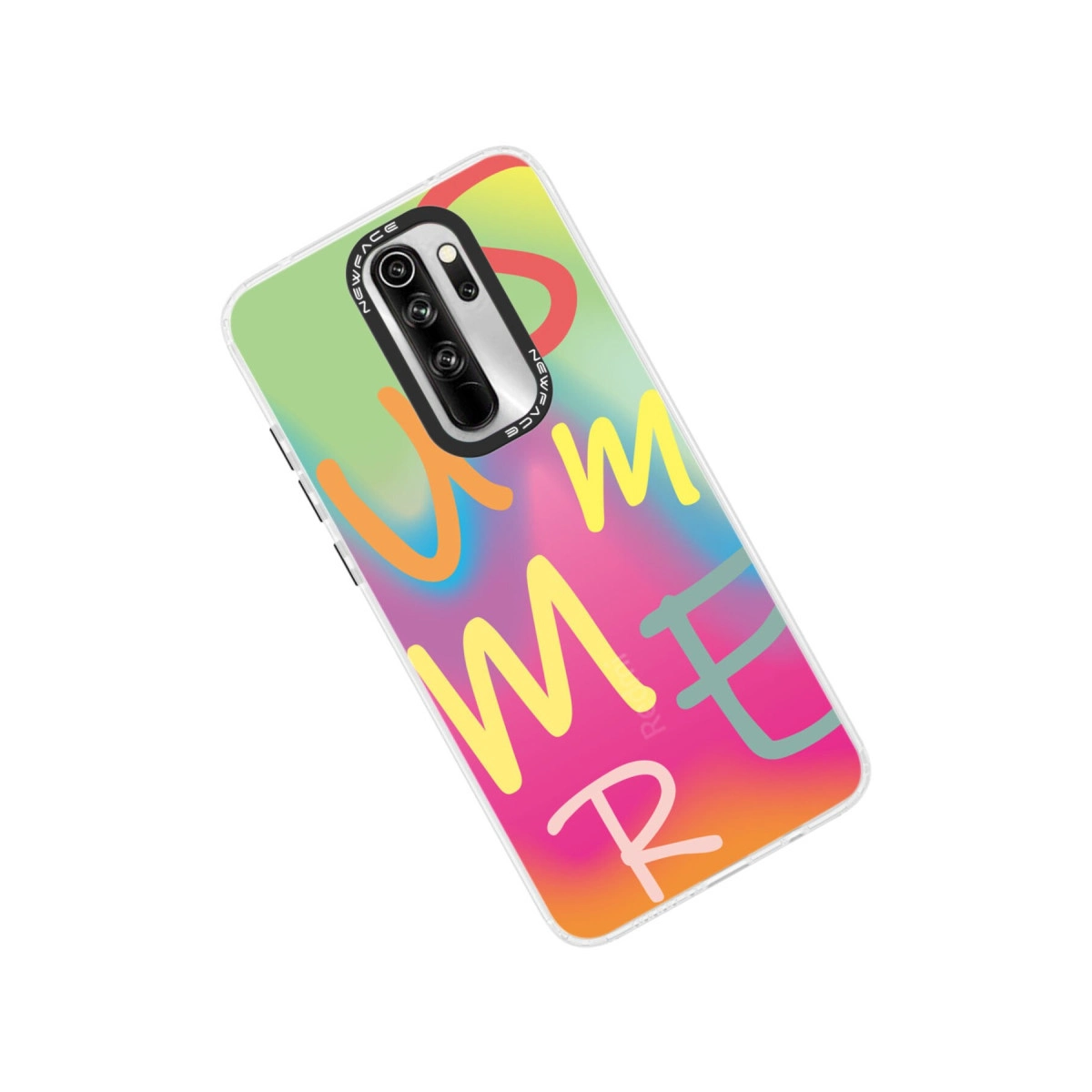 Renkli grafiti harflerle kaplı akıllı telefon: 'SUMMER'.