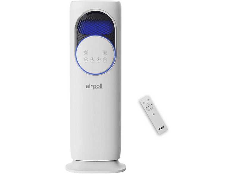 AIRPOLL HF01 Uzaktan Kumandalı Sıcak Soğuk Su ve Buz Hazneli Dikey Vantilatör Beyaz