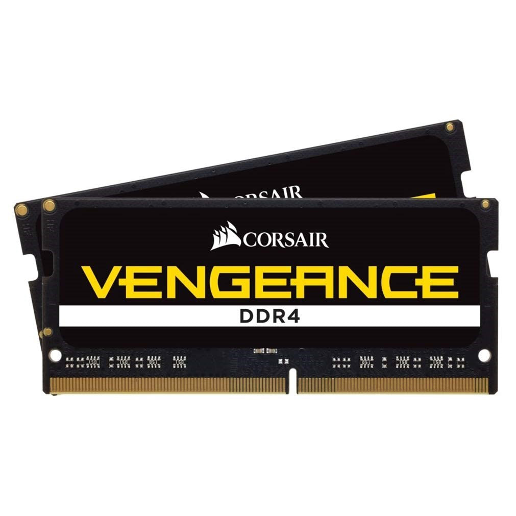 Two Corsair Vengeance DDR4 RAM sticks on a white background.