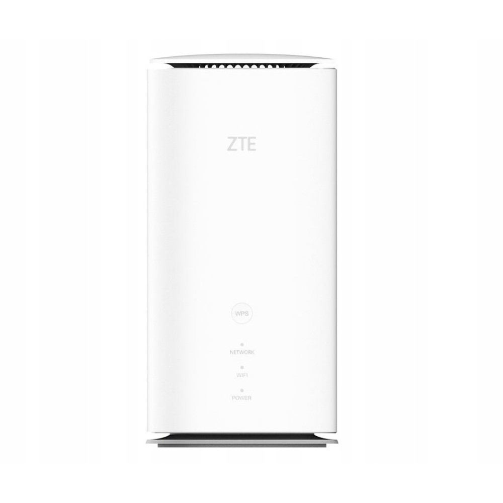 Un router ZTE bianco con indicatori WPS, Rete, WiFi e Accensione.