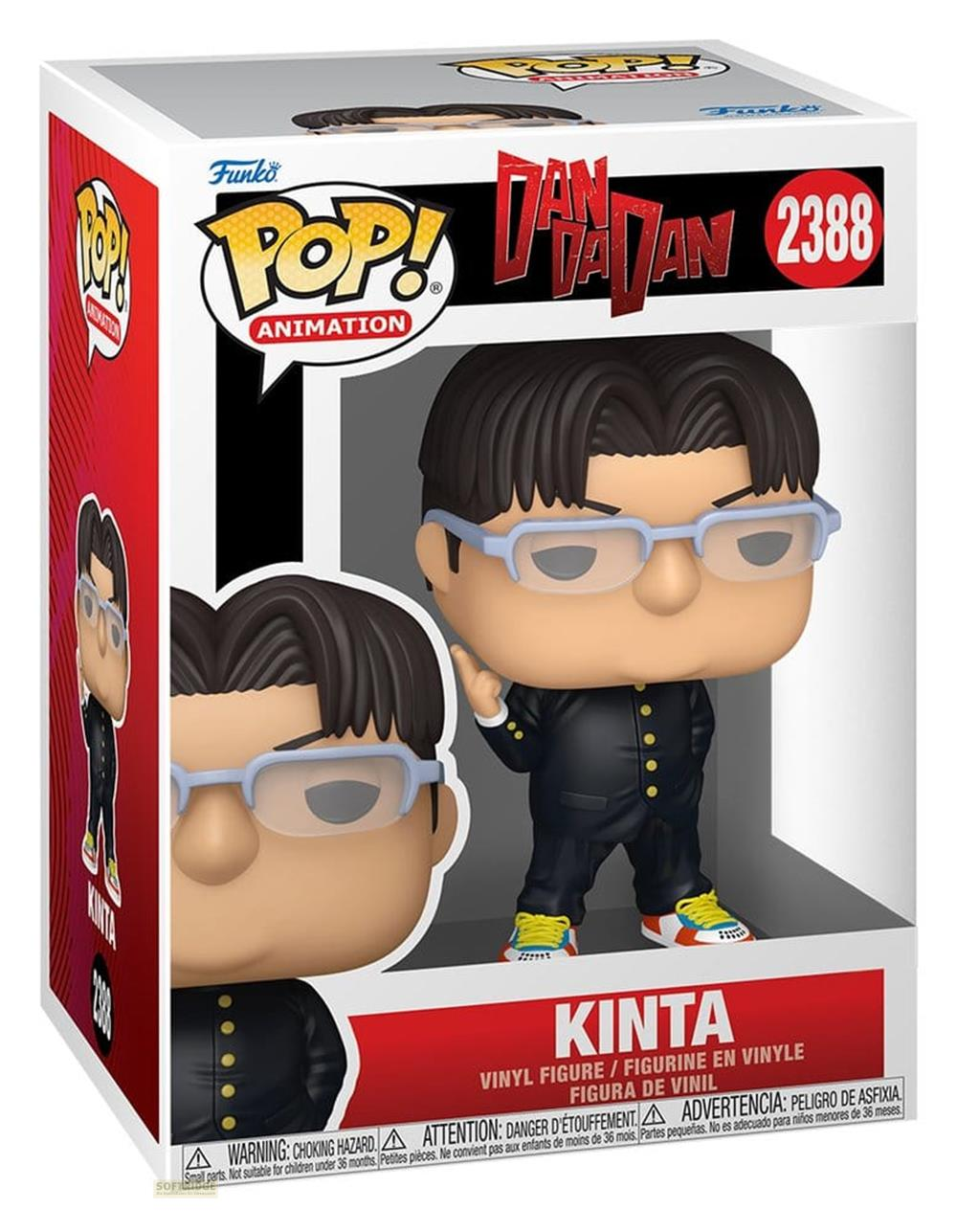 Funko Pop Figur von Kinta aus Dan Da Dan in der Verpackung.