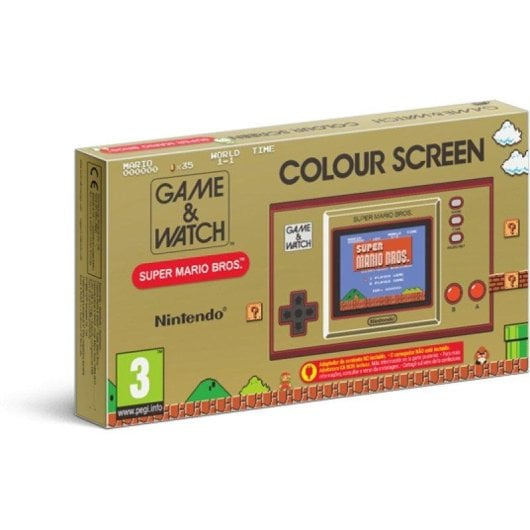 Caja de la consola portátil Nintendo Game & Watch Super Mario Bros. Colour Screen.
