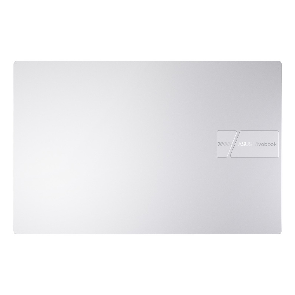 Biały laptop z logo ASUS Vivobook po prawej stronie.