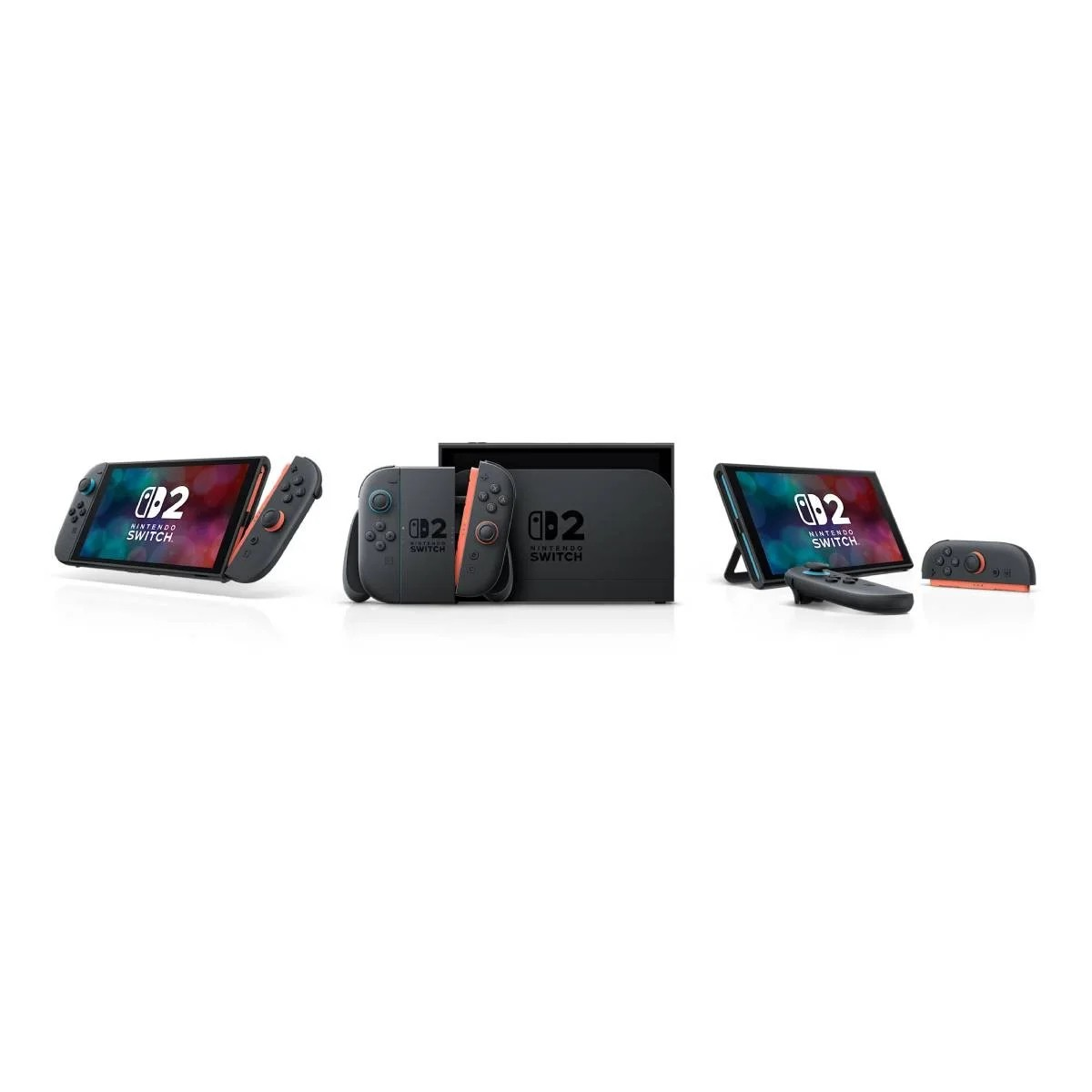 Nintendo Switch-Konsole mit Joy-Cons und Dock in Schwarz.