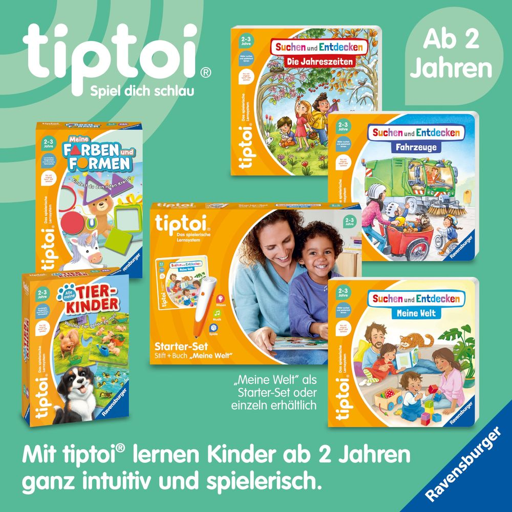 Tiptoi Lernspiele und Starter-Set für Kinder ab 2 Jahren.