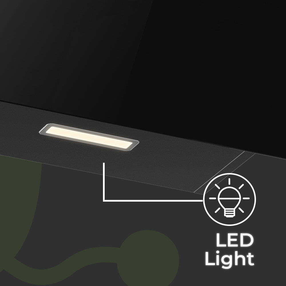 Una luz LED rectangular con marco blanco sobre una superficie oscura.