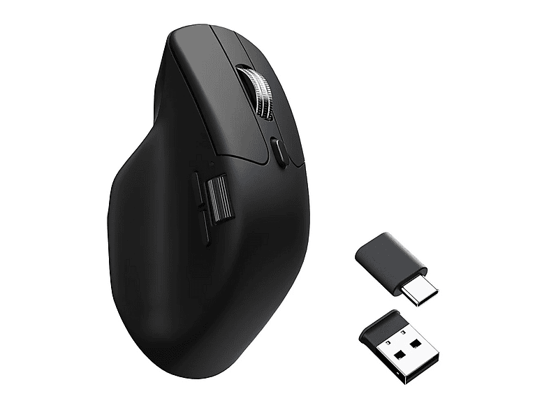 KEYCHRON M6 En Iyi Pixart 3311 Pixart 3395 ve Pixart 3950 Sensör, 2.4 Ghz Bluetooth ve USB Kablosuz Oyuncu Mouse Siyah