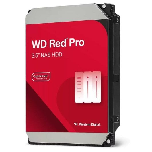 WD Red Pro 3.5" NAS HDD con tecnologia OptiNAND e logo Western Digital.