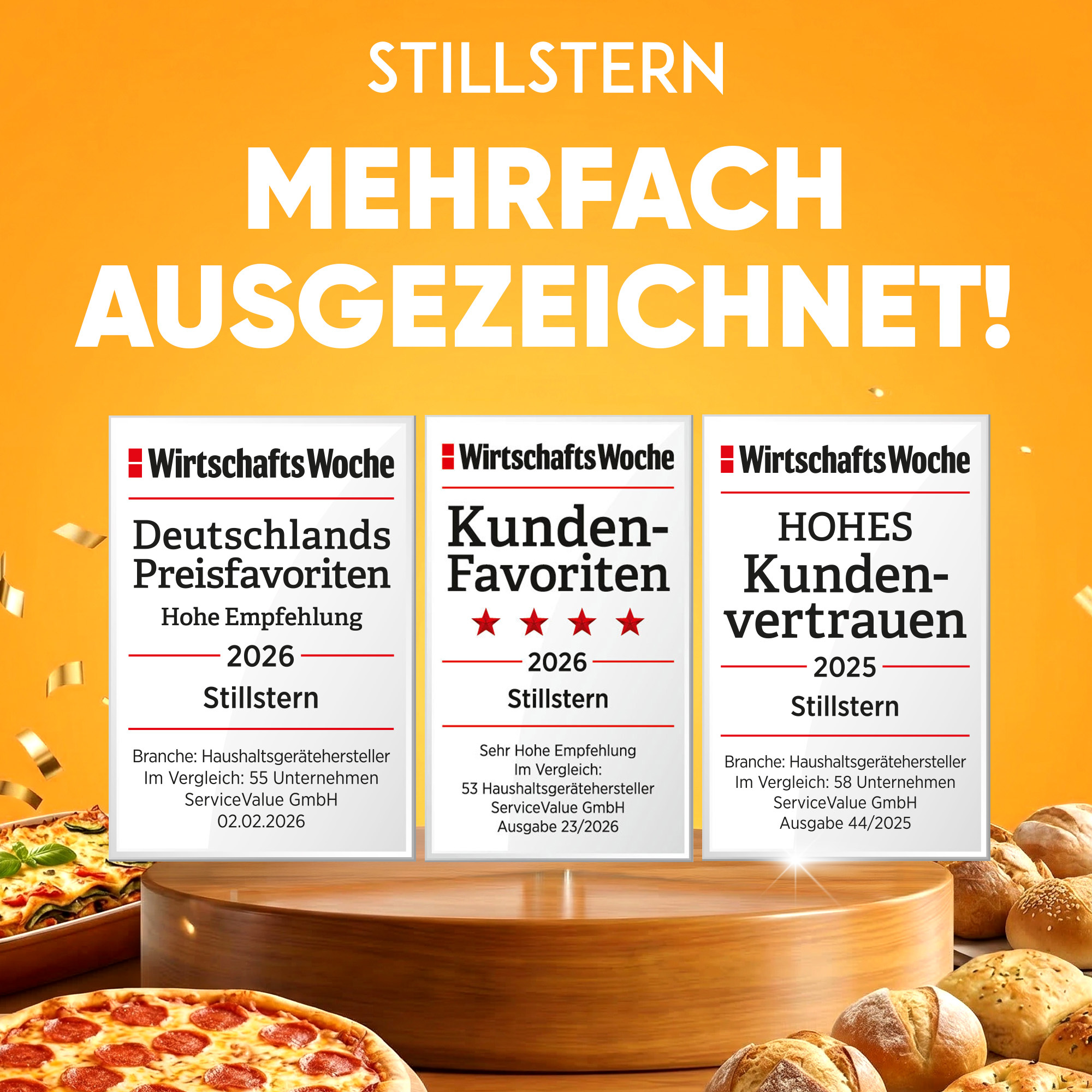 Stillstern wird mehrfach ausgezeichnet: Preis-, Kundenfavoriten & Kundenvertrauen.