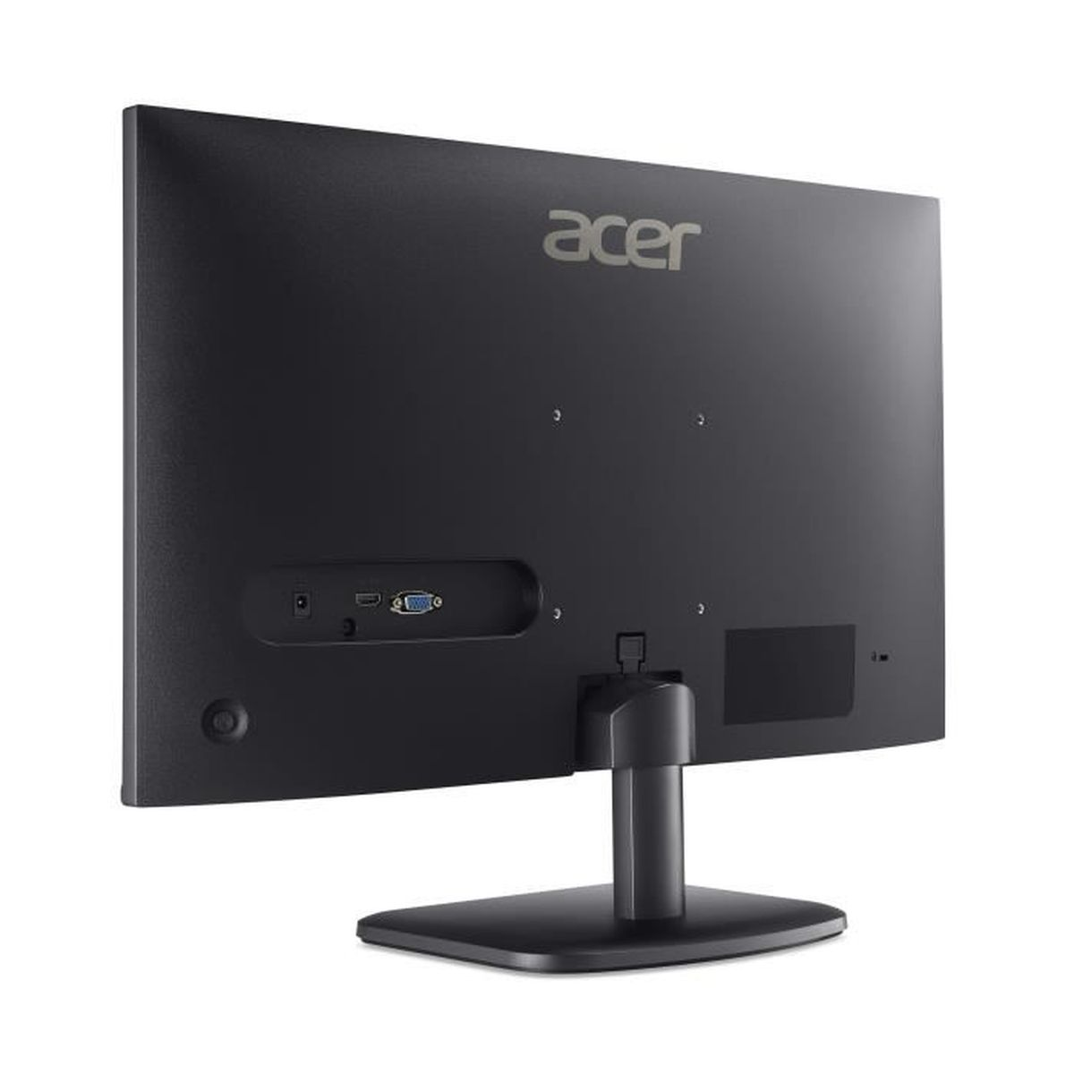 Vista posteriore di un monitor Acer nero con porte VGA e HDMI.