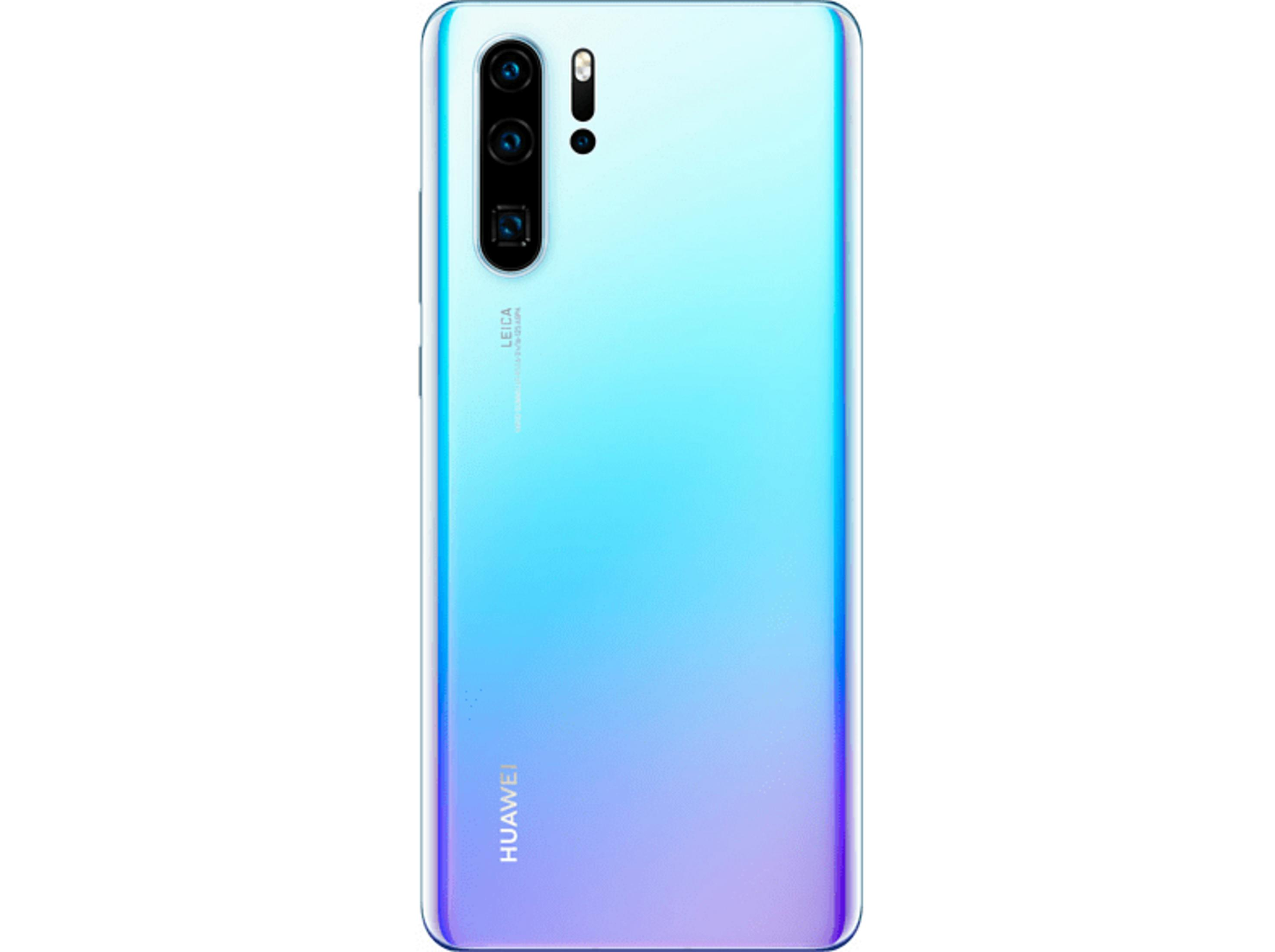 Dos d'un Huawei P30 Pro avec triple appareil photo Leica et dégradé.