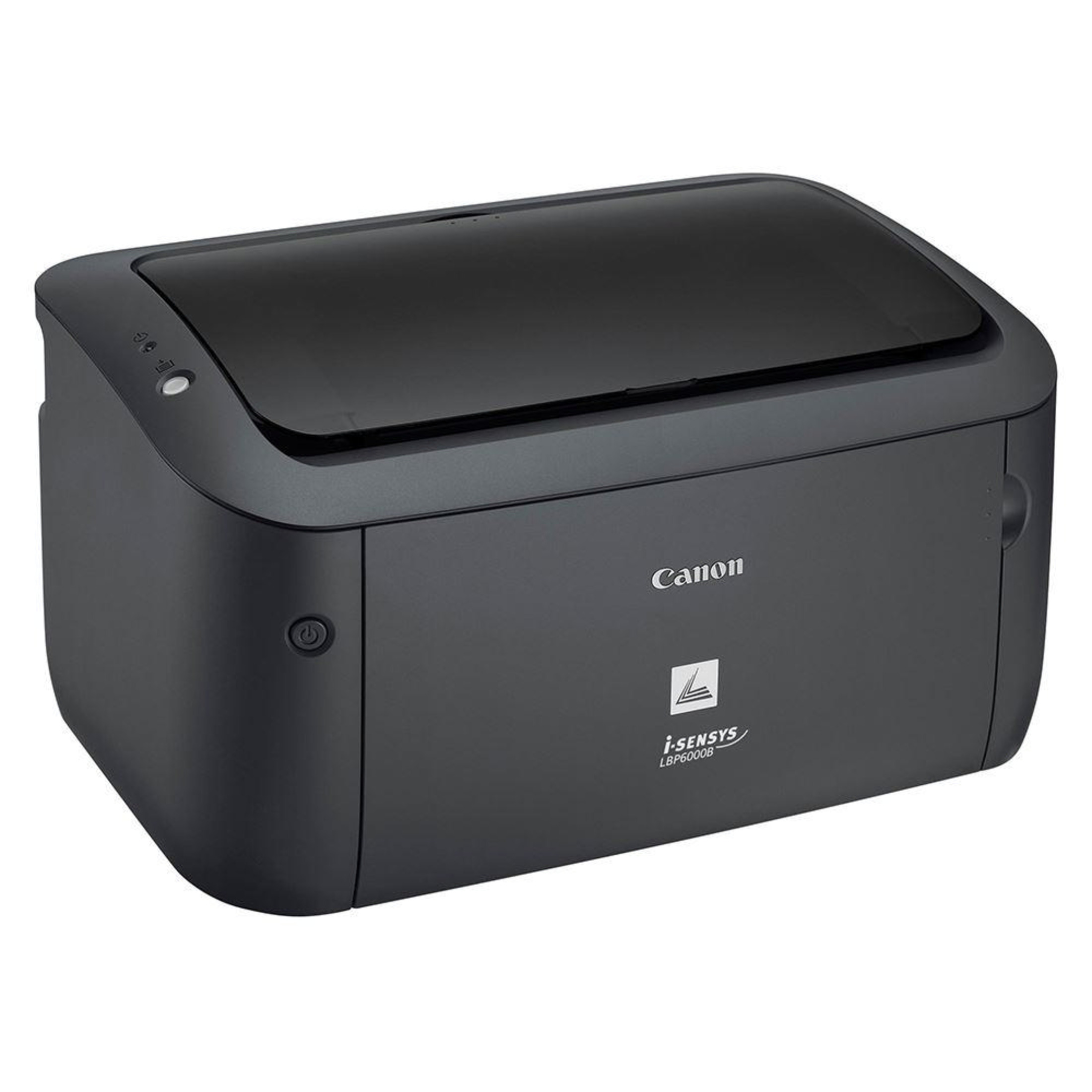 Beyaz zeminde siyah bir Canon i-SENSYS LBP6008 lazer yazıcı.