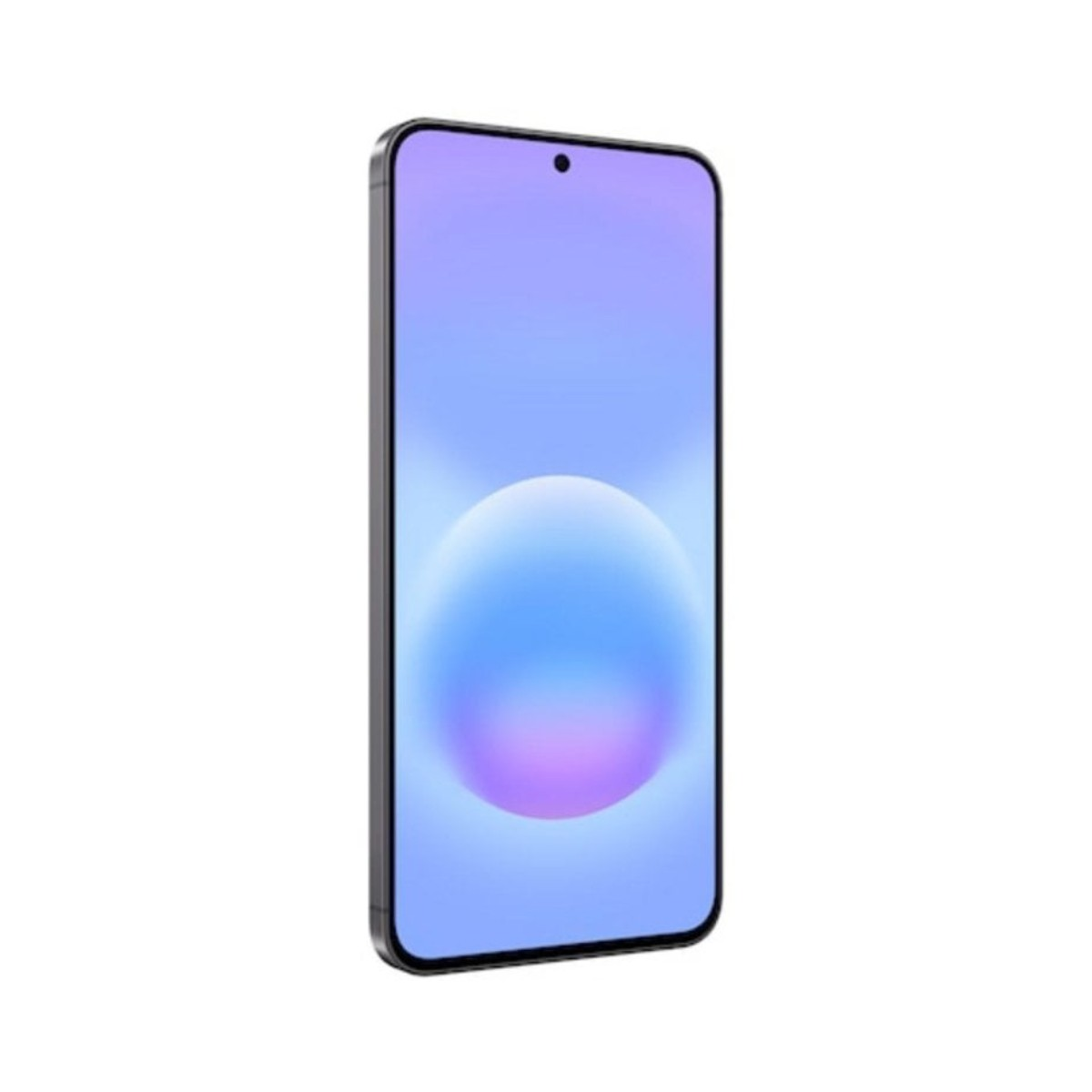 Uno smartphone con uno sfondo blu e viola.