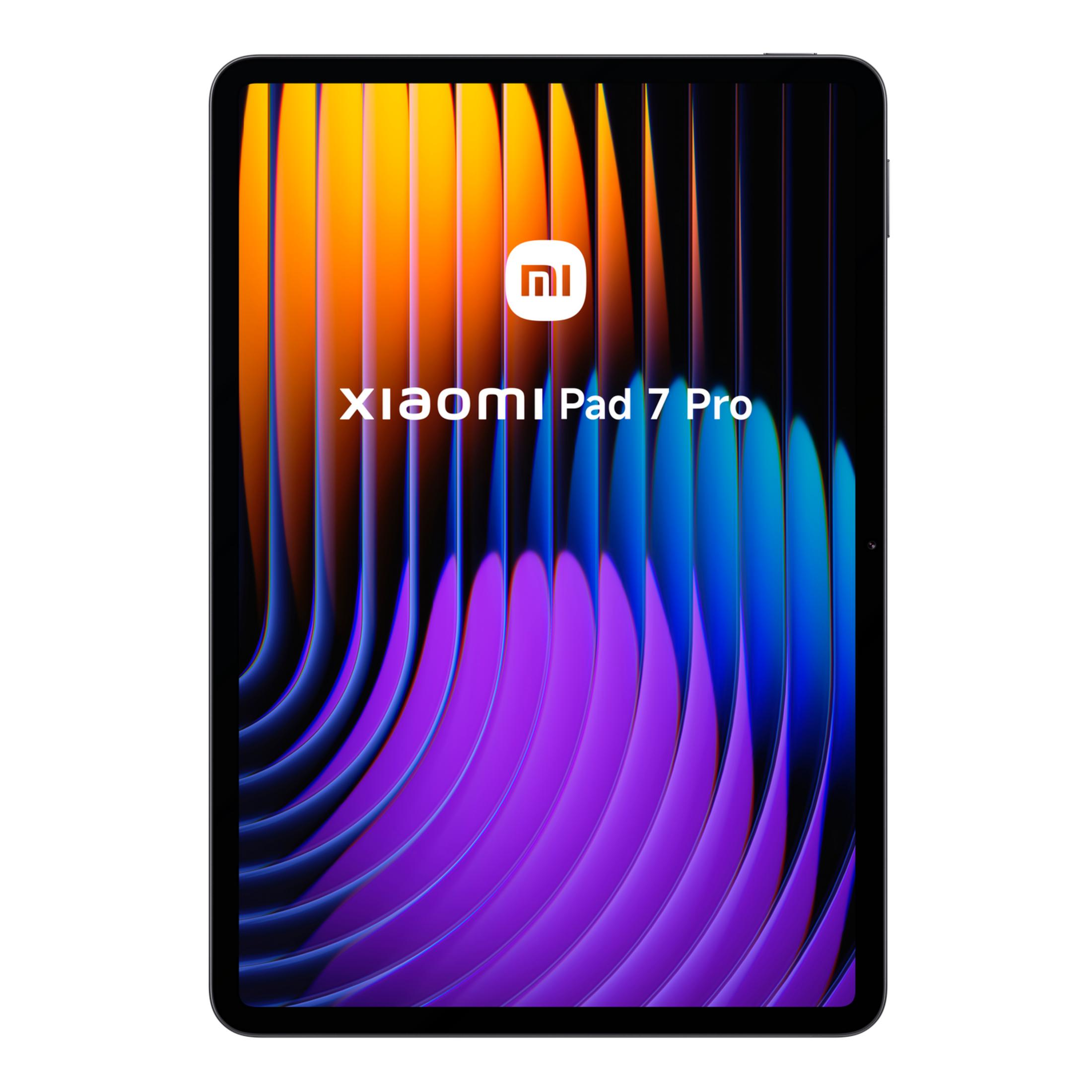 Ein schwarzes Tablet mit dem Xiaomi-Logo und dem Text 