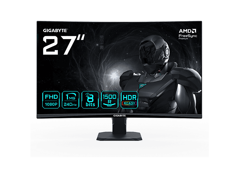 GIGABYTE GS27FC2 MON 1920 x 1080 240 Hz 27 inç Full-HD 1 ms 60 Hz Monitör Siyah