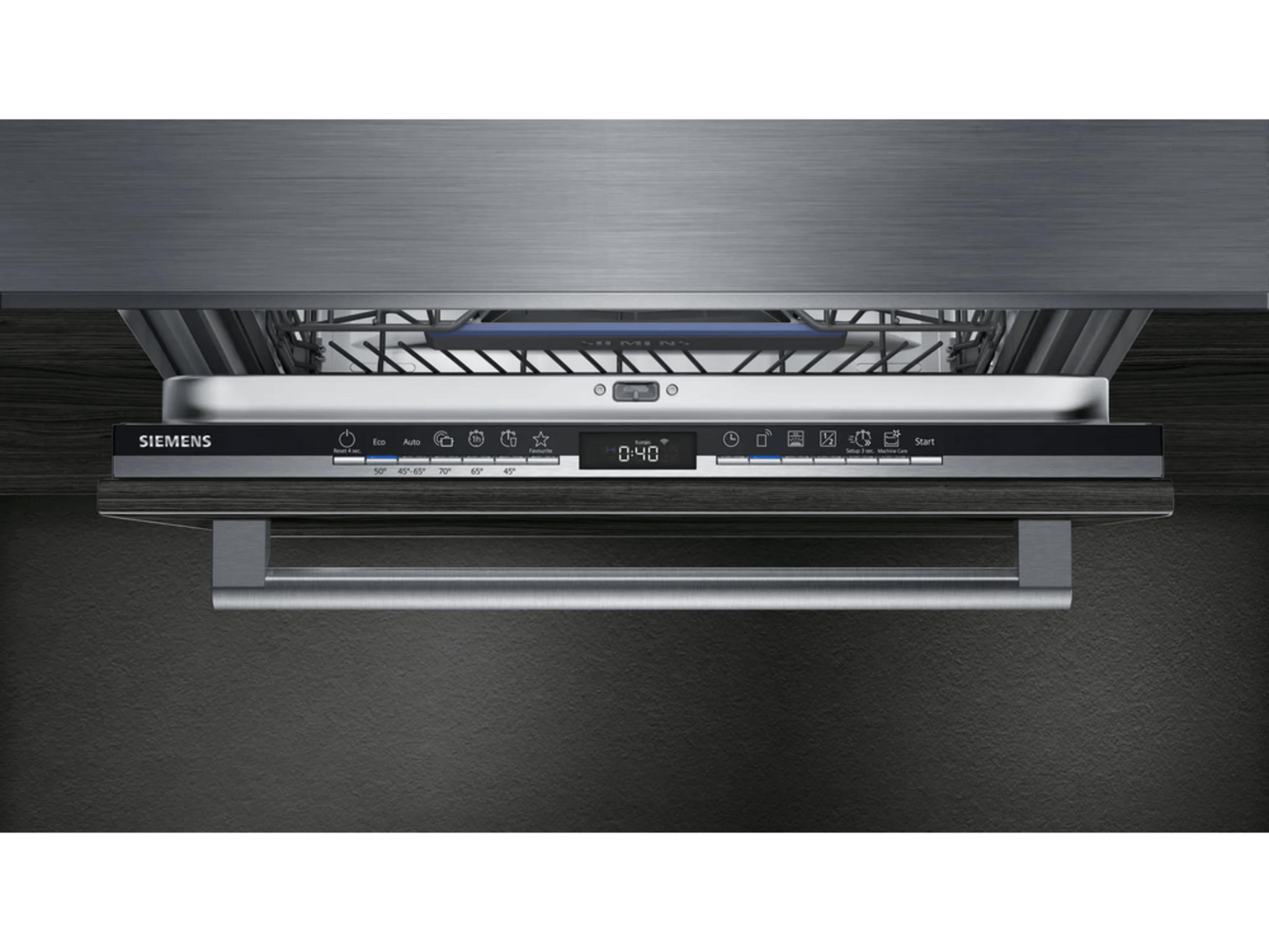 Siemens vaatwasser bedieningspaneel met display 0:40, programma selectie en startknop.