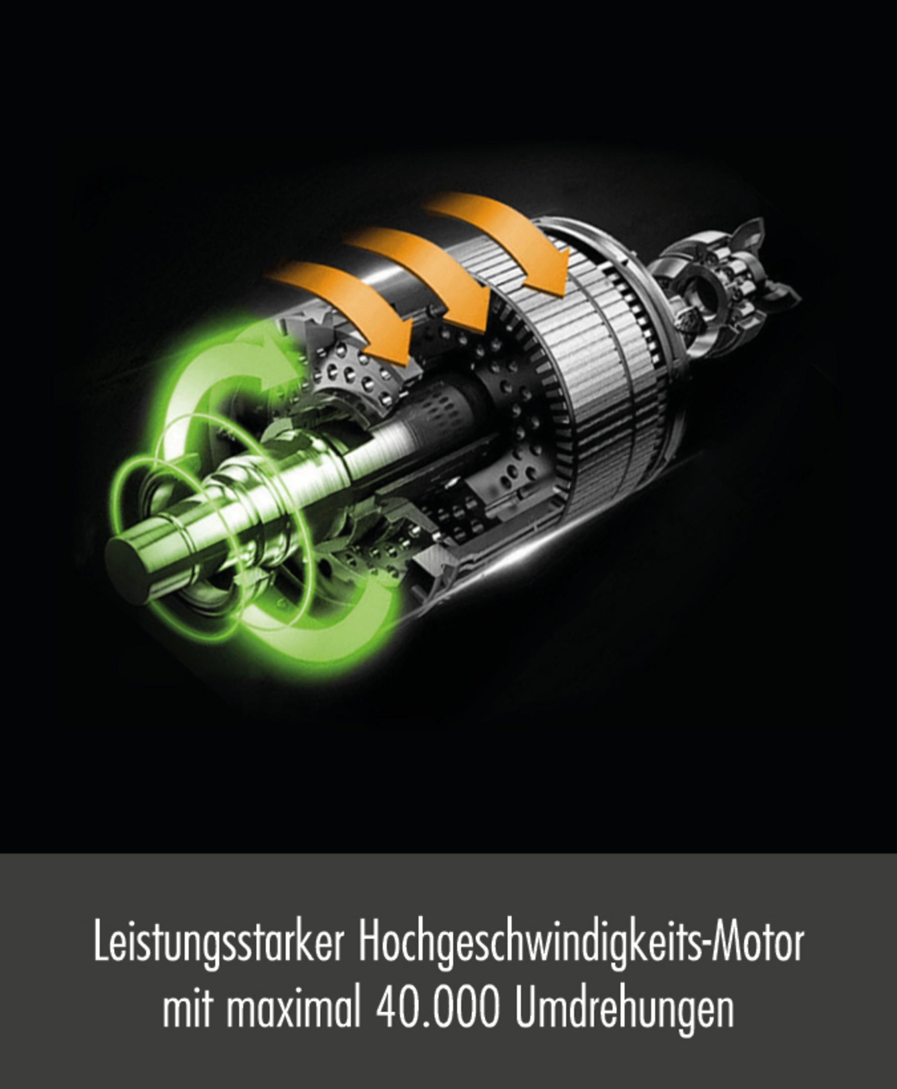 Leistungsstarker Hochgeschwindigkeitsmotor mit maximal 40.000 Umdrehungen