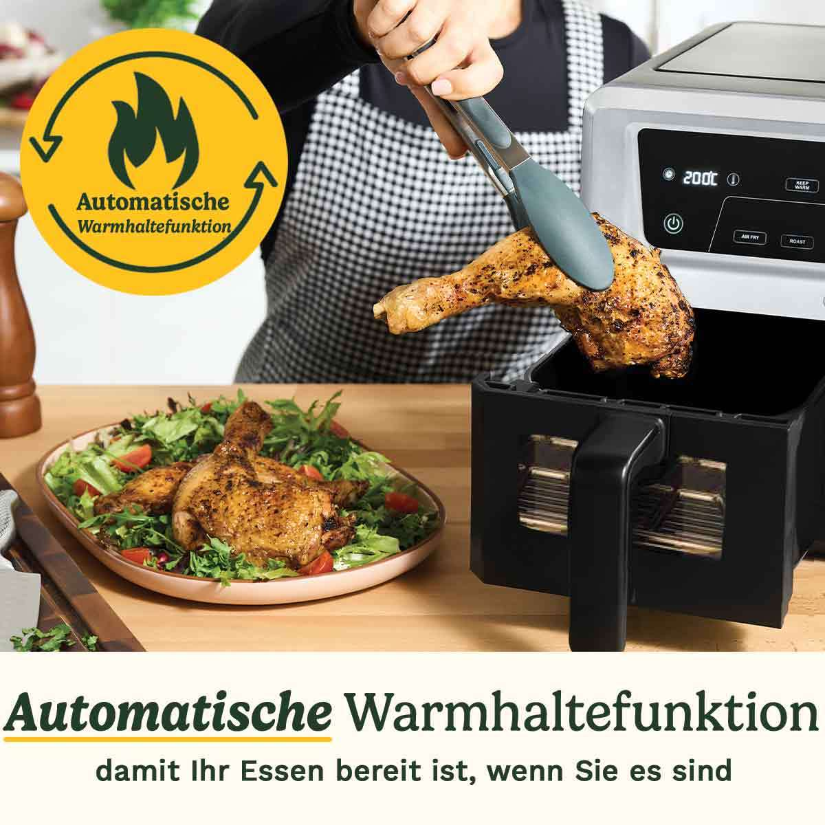 Freidora de aire - CUISINART AFD10XSSE, 2400 W, 10,4 l, Negro