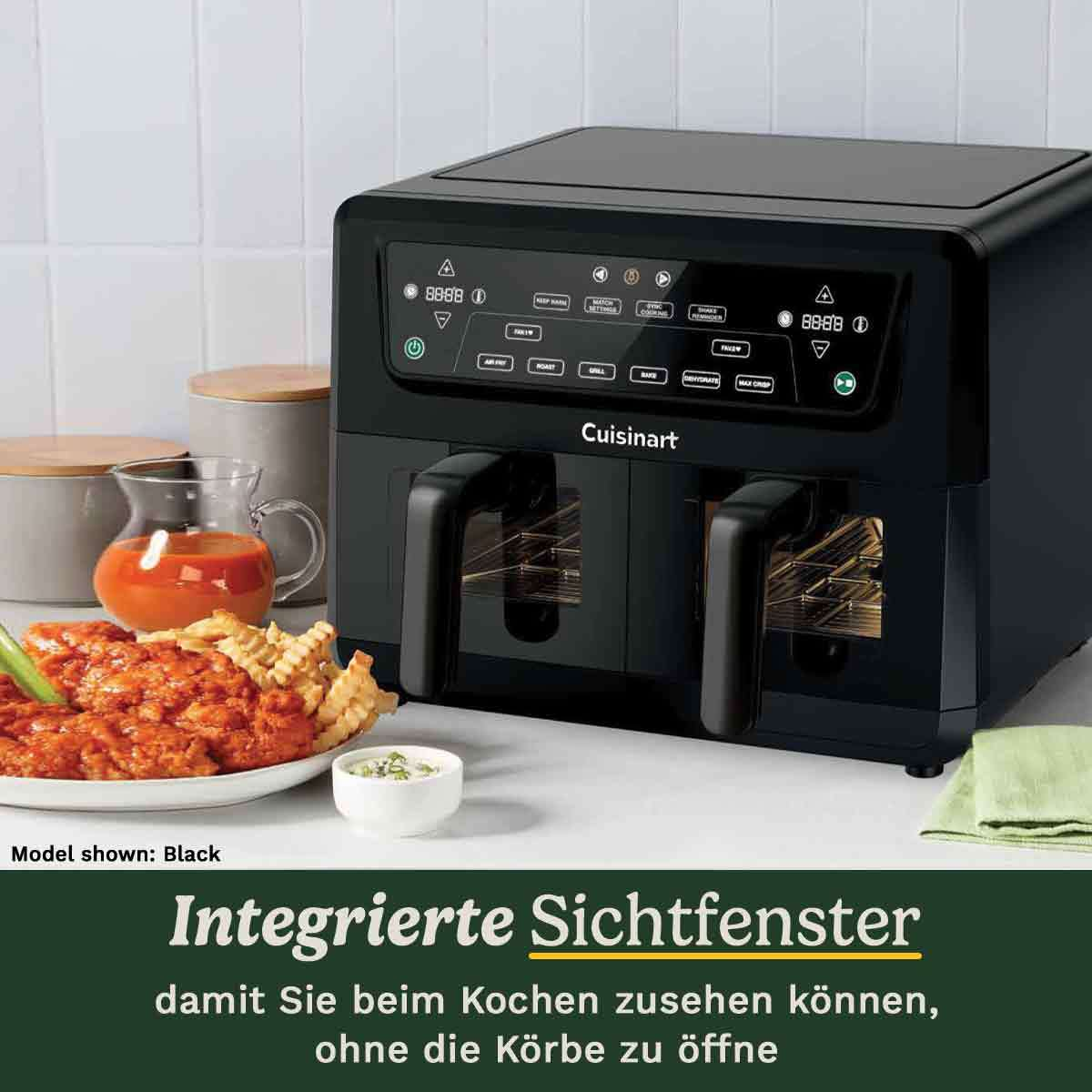 Freidora de aire - CUISINART AFD10XSSE, 2400 W, 10,4 l, Negro