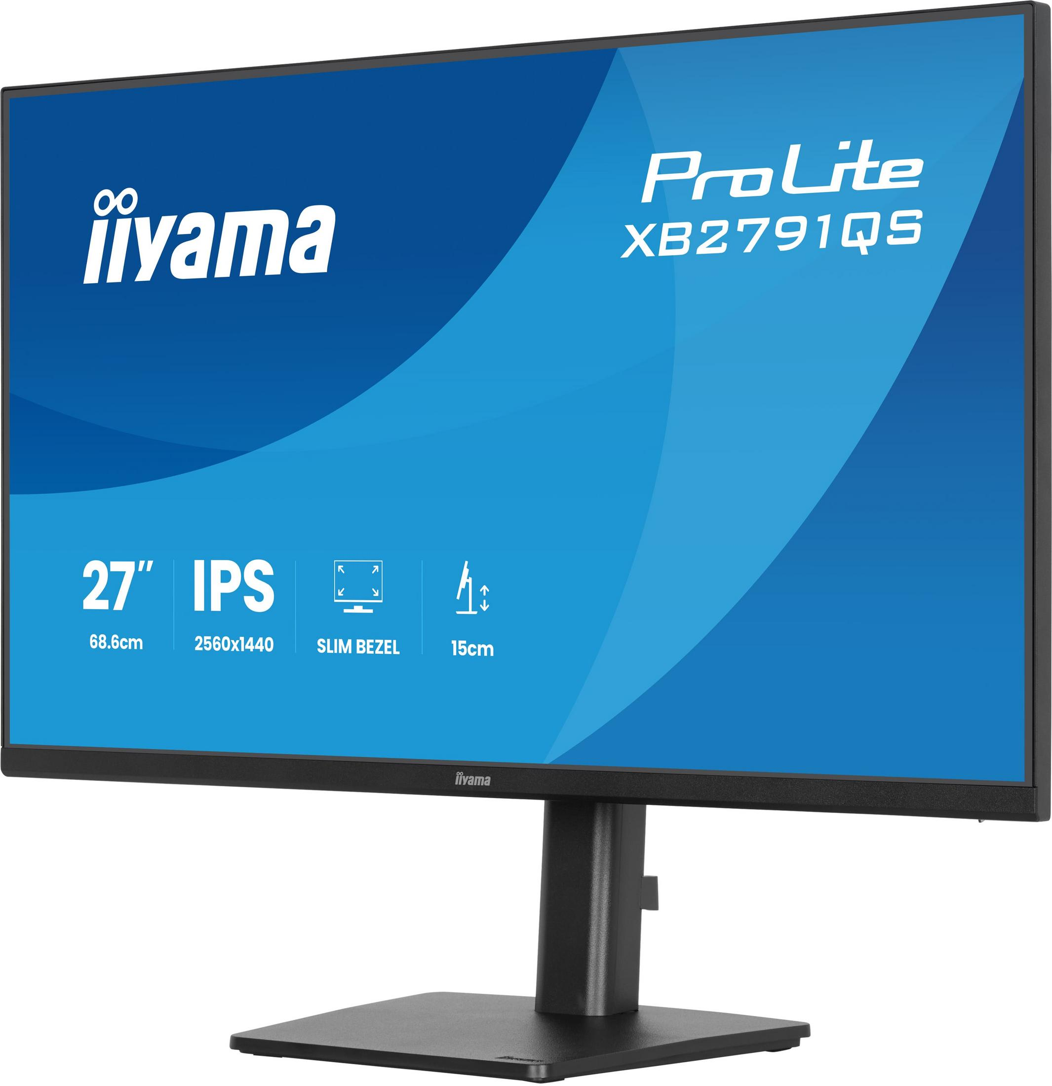 Un monitor IPS Iiyama ProLite XB2791QS da 27 pollici con risoluzione 2560x1440.
