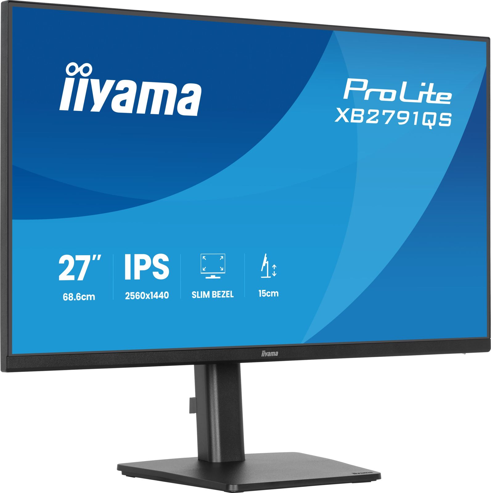 Un monitor IPS da 27 pollici con cornice sottile e risoluzione 2560x1440.