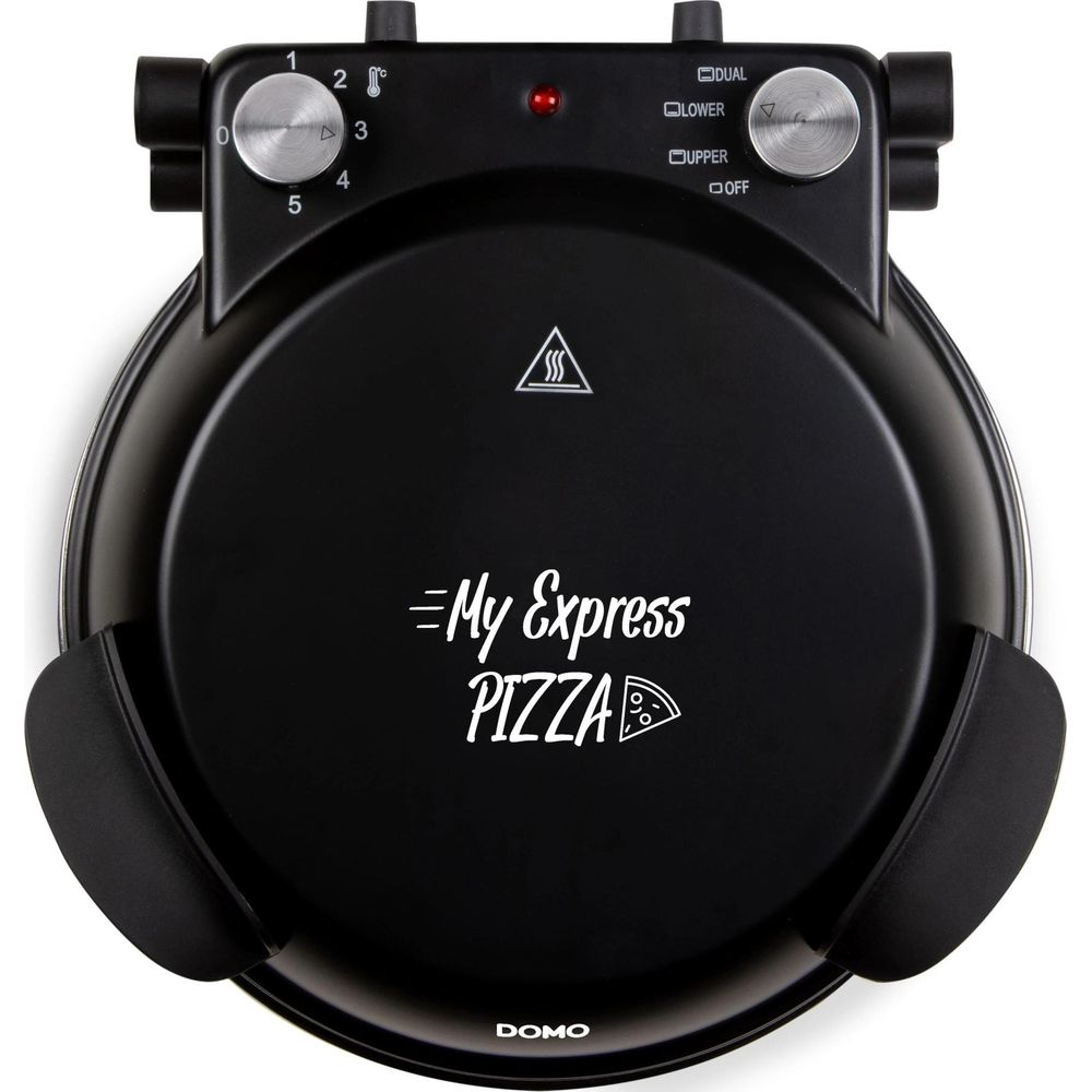 Schwarzer Pizzamaker mit "My Express PIZZA" Aufschrift und Bedienelementen.