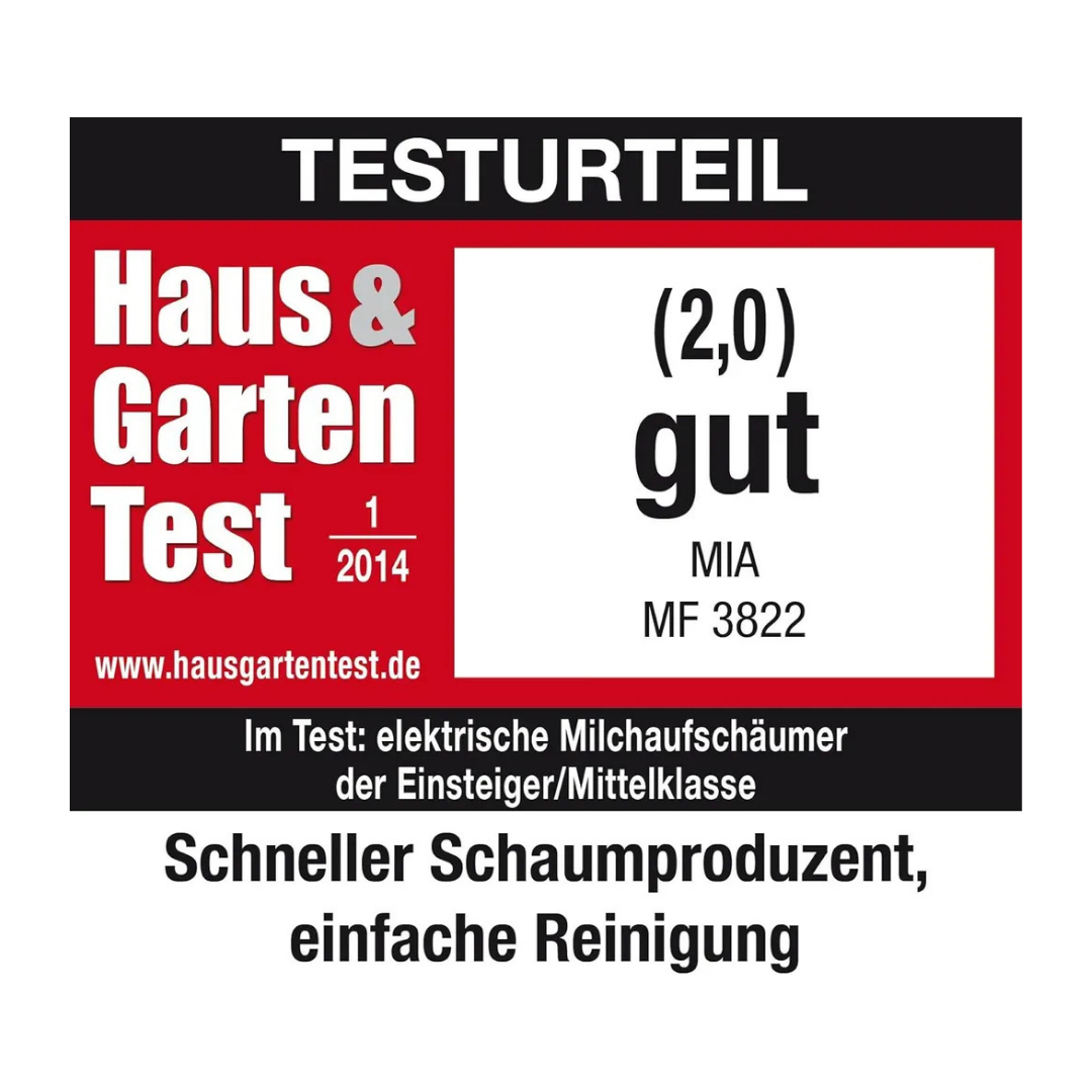 Testurteil: Haus & Garten Test 2014, (2,0) gut, MIA MF 3822. Schneller Schaumproduzent.