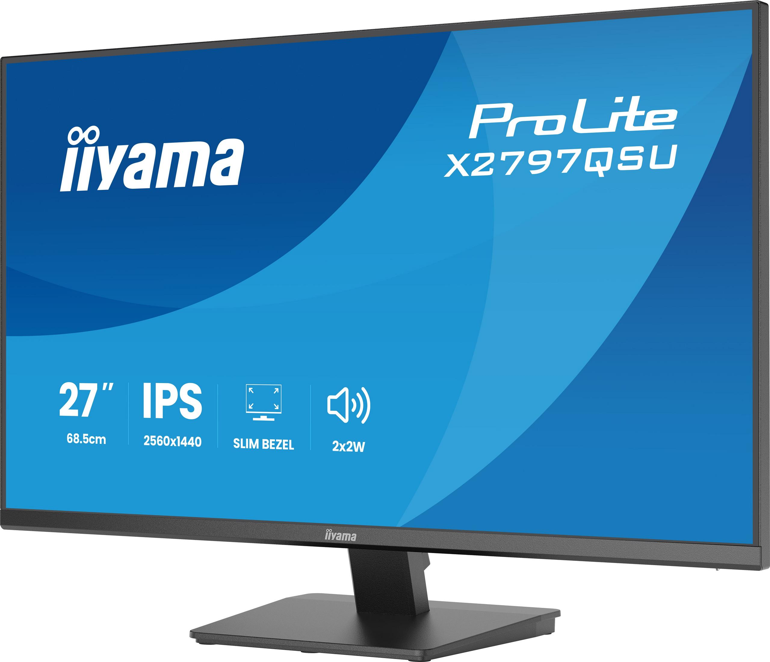 Monitor IPS de 27 pulgadas con bisel delgado y altavoces 2x2W.