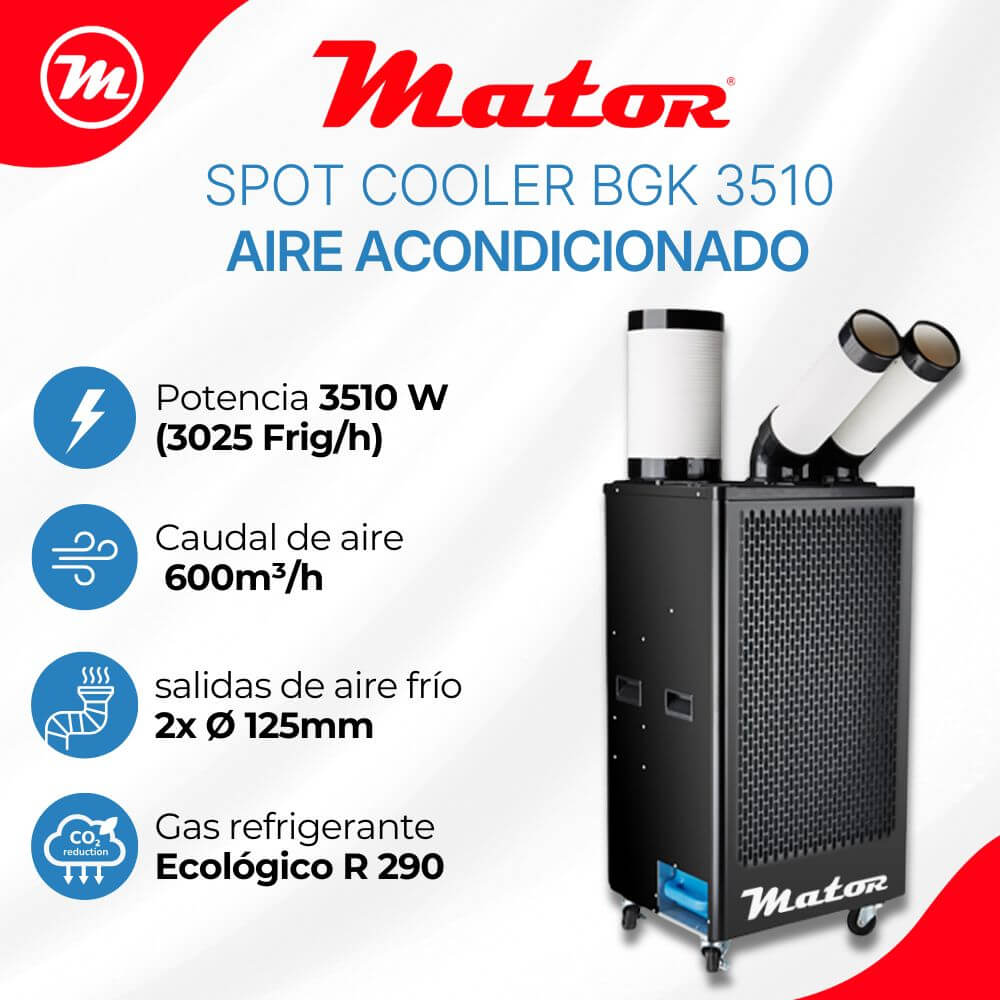 Un enfriador Mator Spot Cooler BGK 3510 con dos salidas.