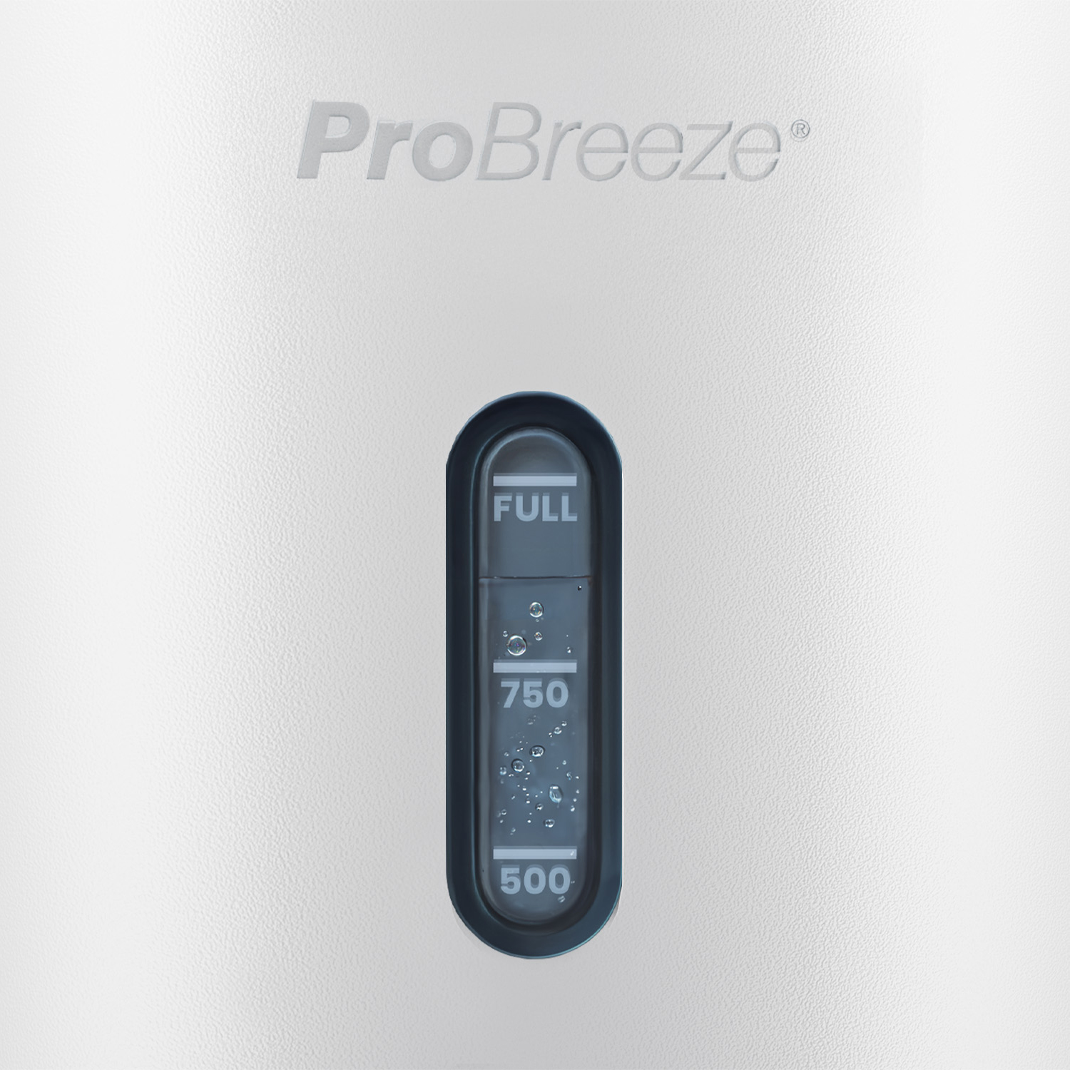 A white device with a clear water level indicator.