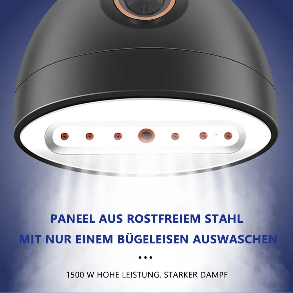 Dampfbügeleisen mit Edelstahlschiene und starkem Dampf.