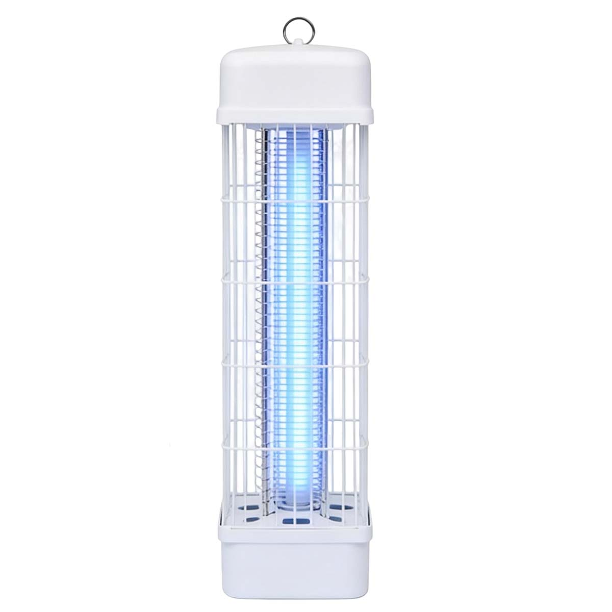 Wei1er Insektenvernichter mit blauer UV-Lampe und Schutzgitter.