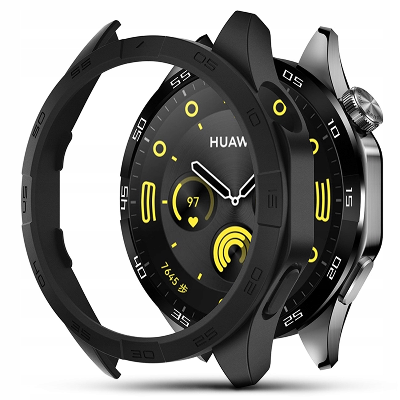 Etui ochronne na zegarek JG SMART do HUAWEI WATCH GT4 46mm Active Classic Green | PREMIUM Czarny