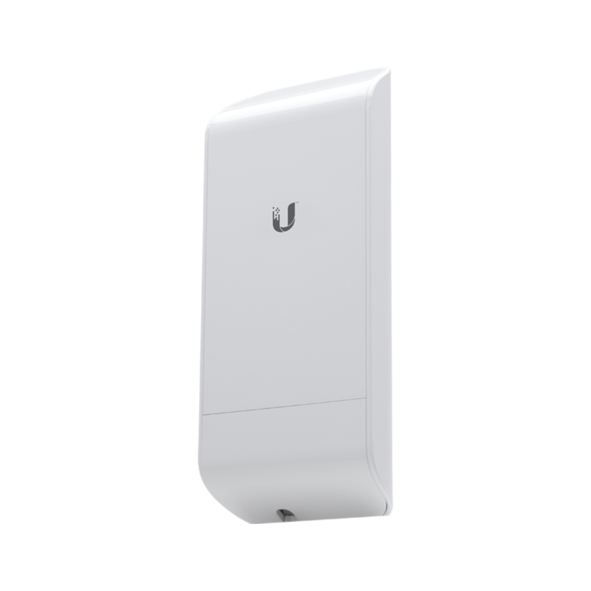 Białe, prostokątne urządzenie z logo Ubiquiti.