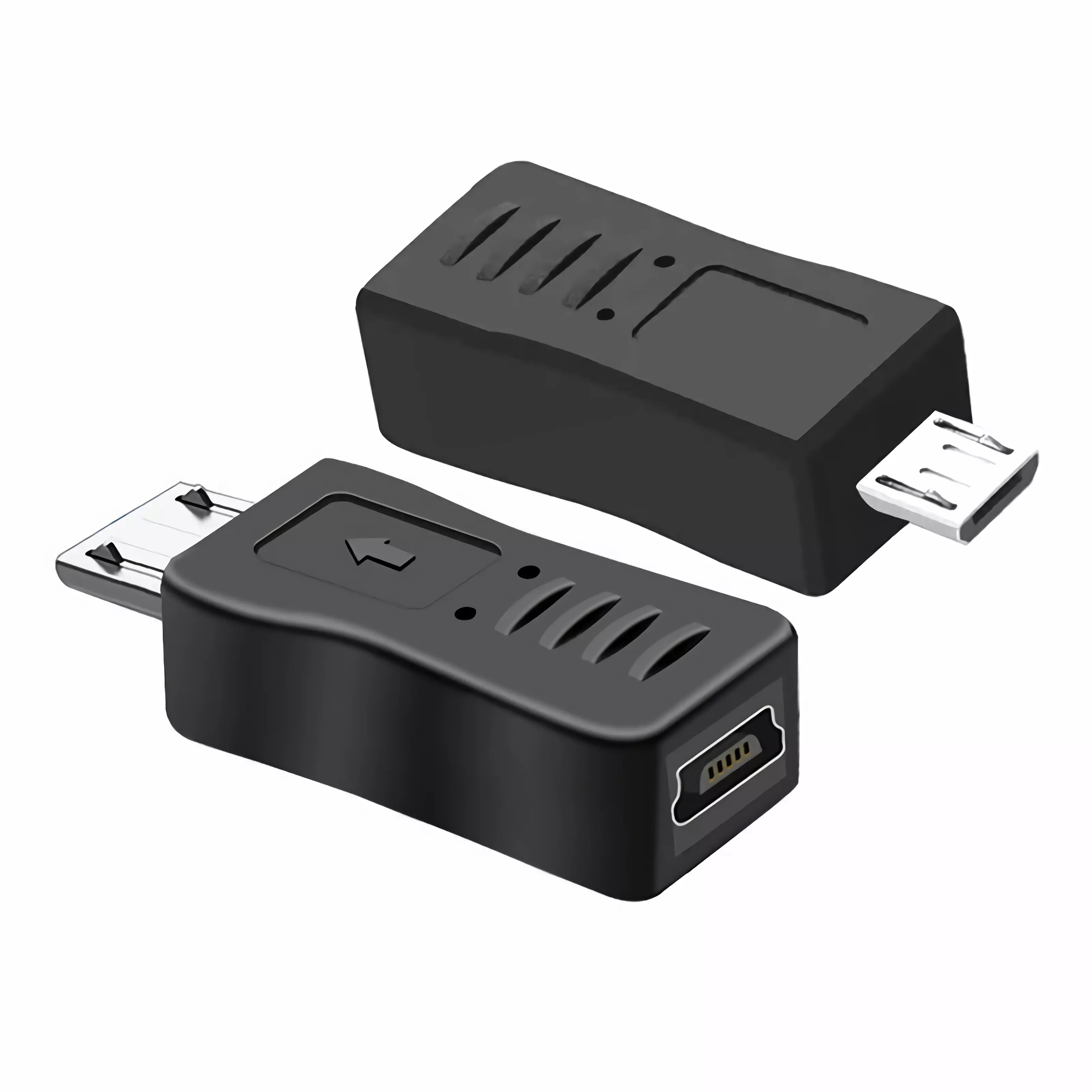 Zwei schwarze USB-Adapter liegen nebeneinander auf weißem Grund.