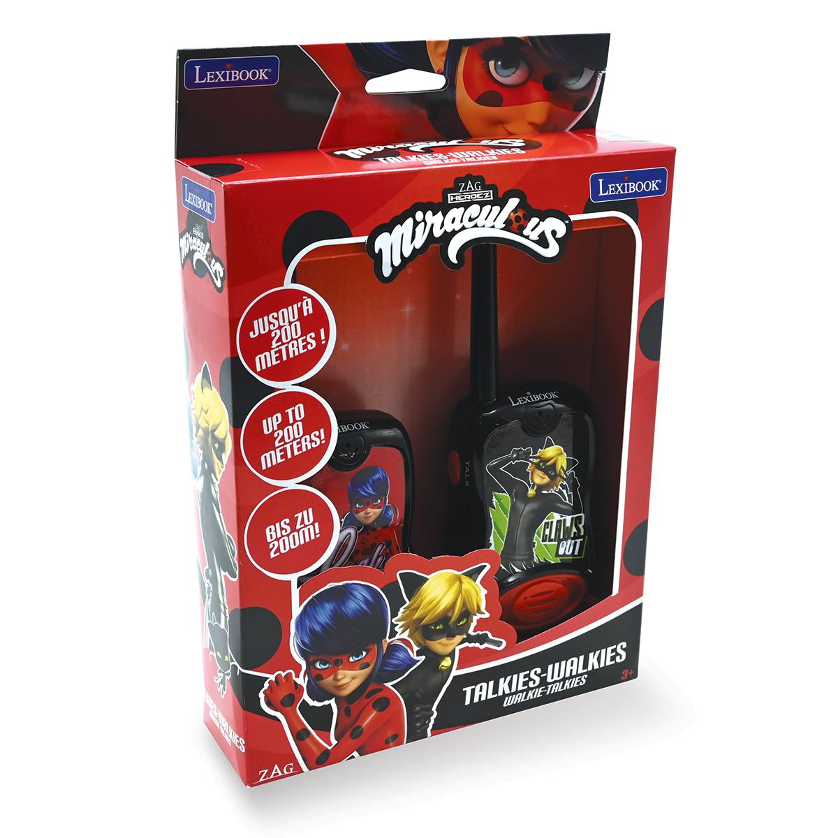Confezione di walkie-talkie Miraculous con Ladybug e Chat Noir.