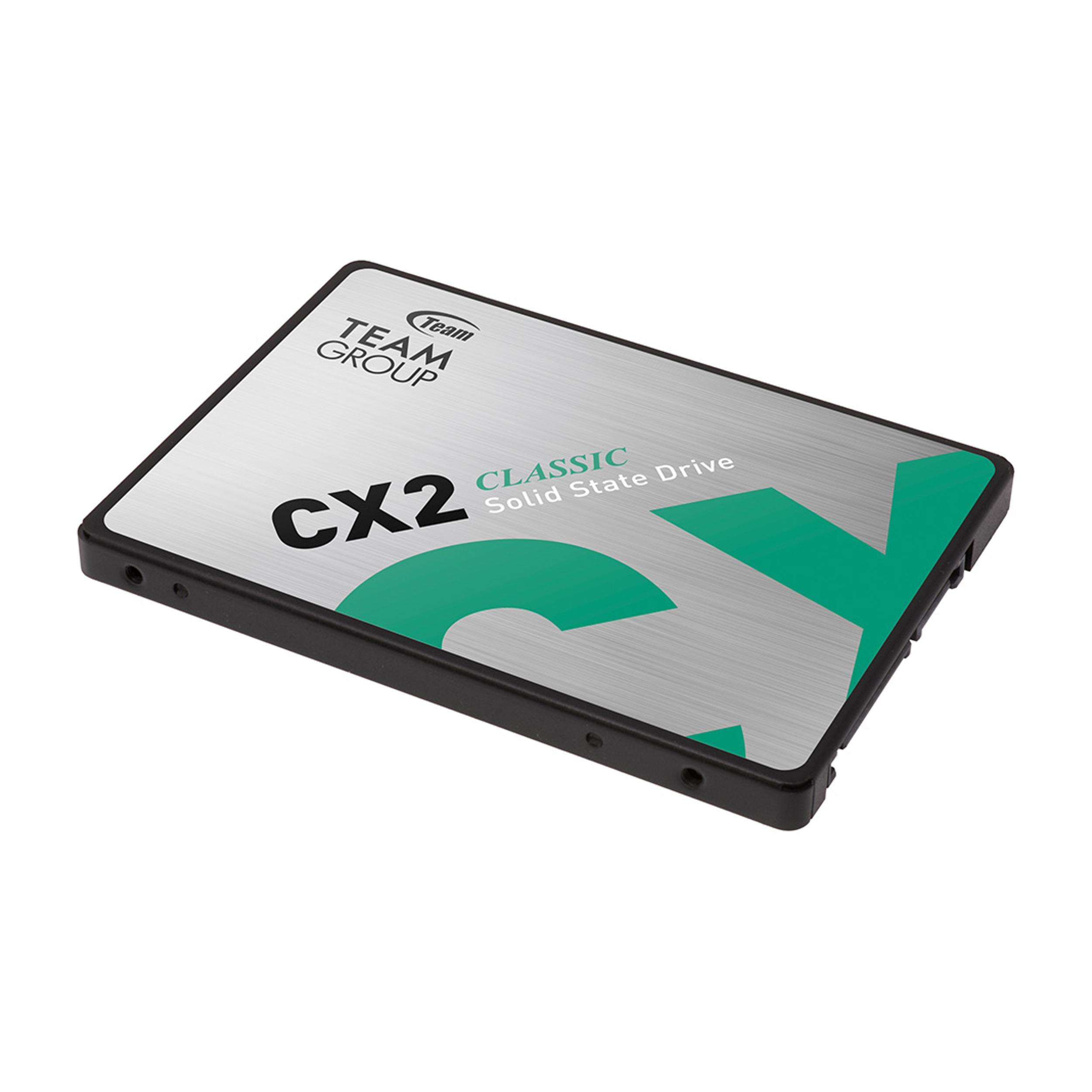Srebrny dysk SSD z zielonymi akcentami i czarną obudową.