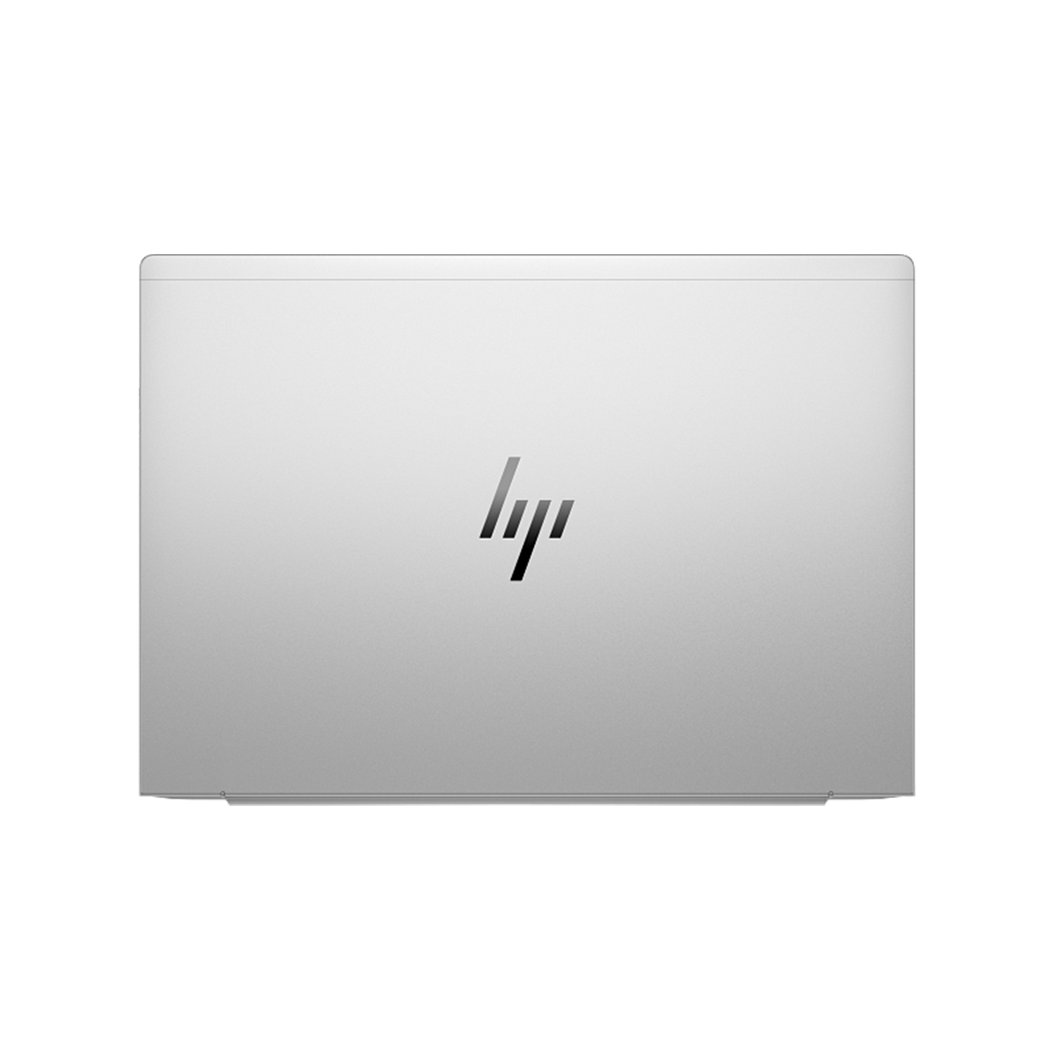 Kapağında HP logosu bulunan kapalı gümüş renkli bir dizüstü bilgisayar.