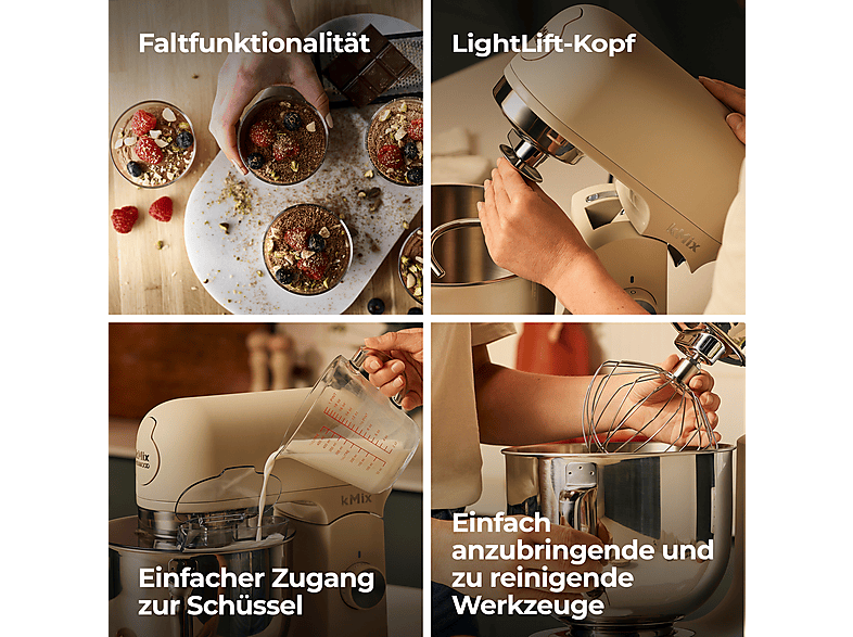 KENWOOD KMX 751ACR KMIX CALM CREAM Küchenmaschine Cream (1000 Watt