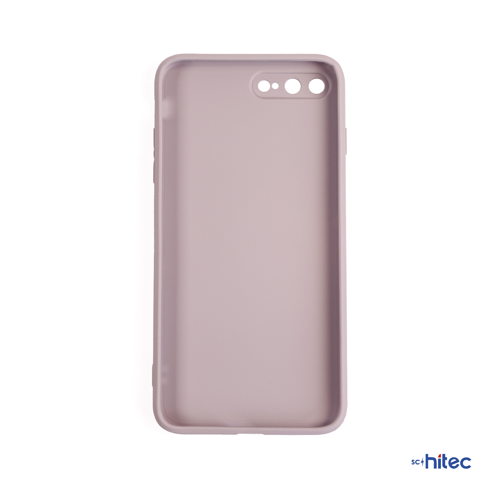 Kamera kesikli tozlu pembe renkli akıllı telefon kılıfı.