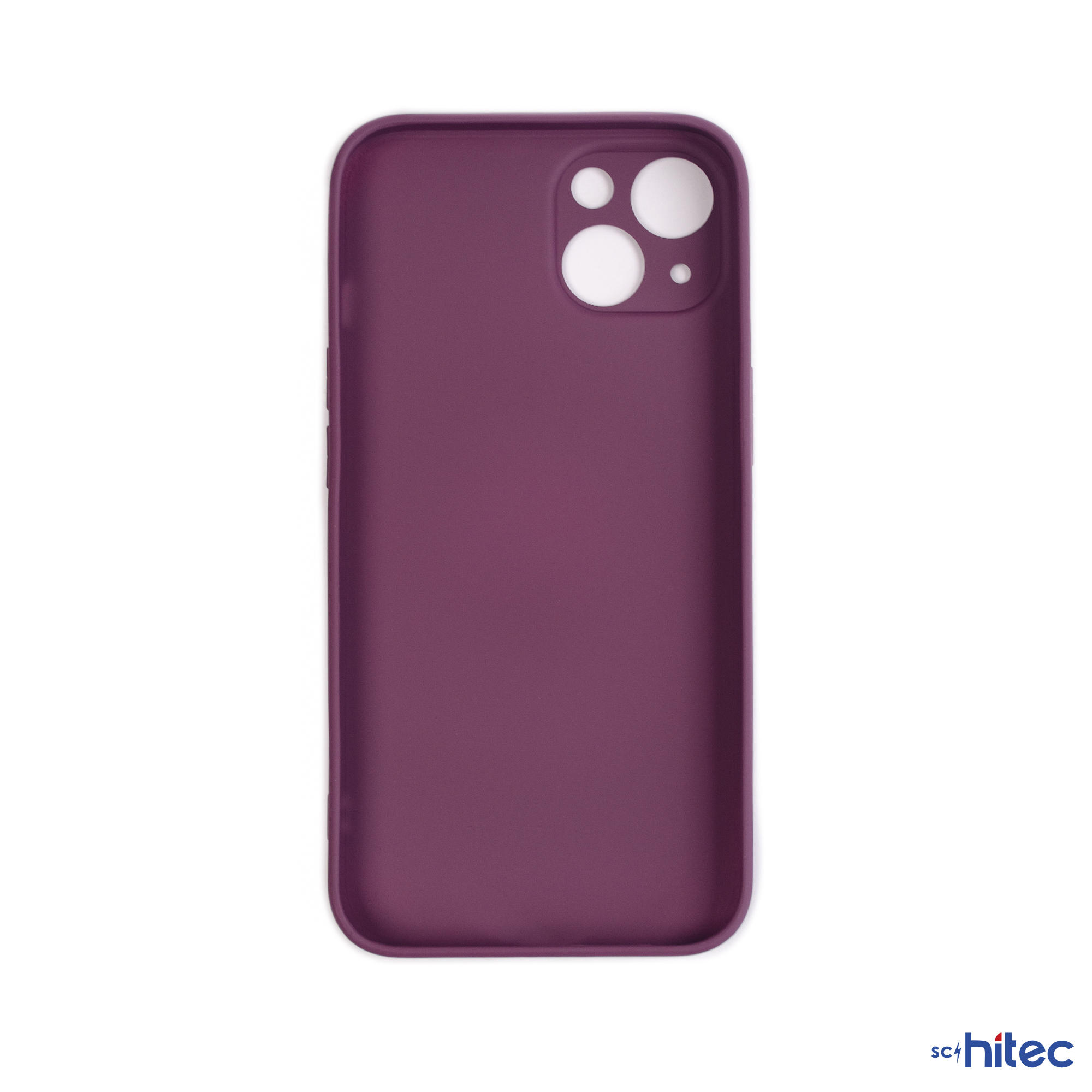 Kamera kesikleri olan bordo renkli telefon kılıfı.