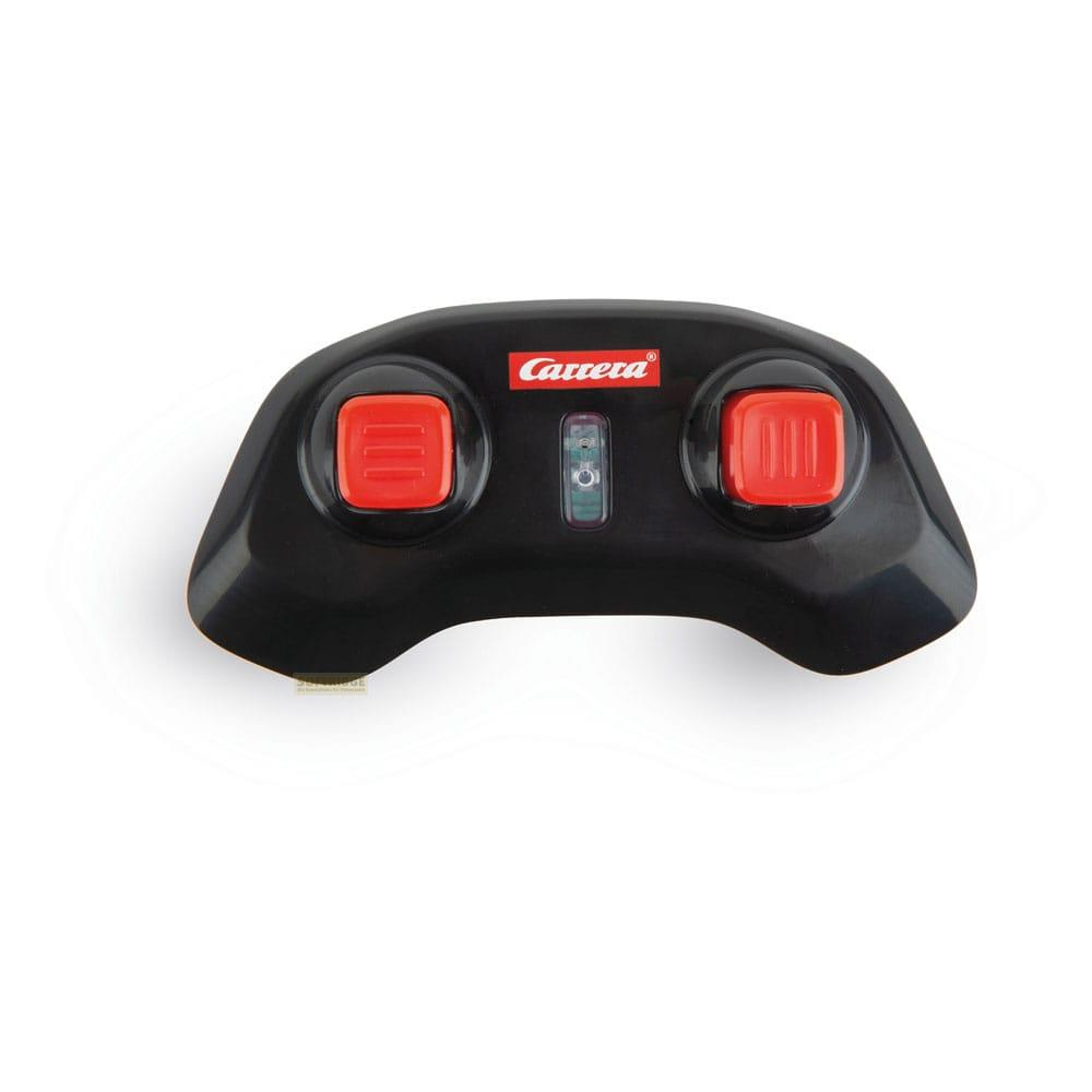 Schwarzer Controller mit roten Knöpfen und Carrera-Logo.
