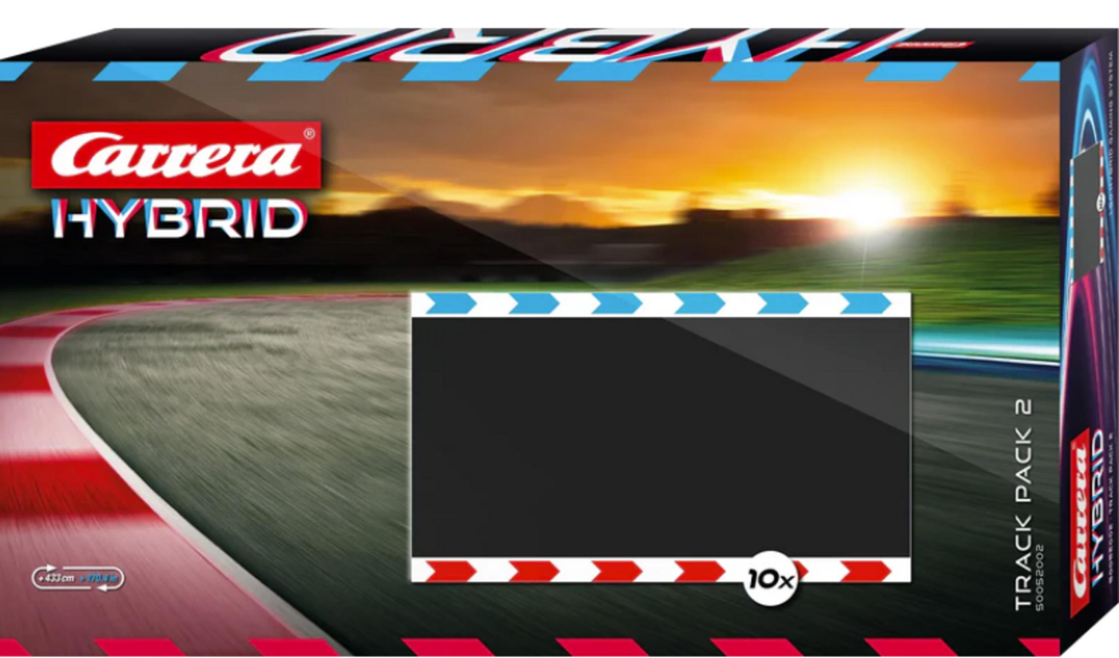 Carrera HYBRID Rennstrecken-Packung mit Sonnenuntergang und Rennstrecken-Design.
