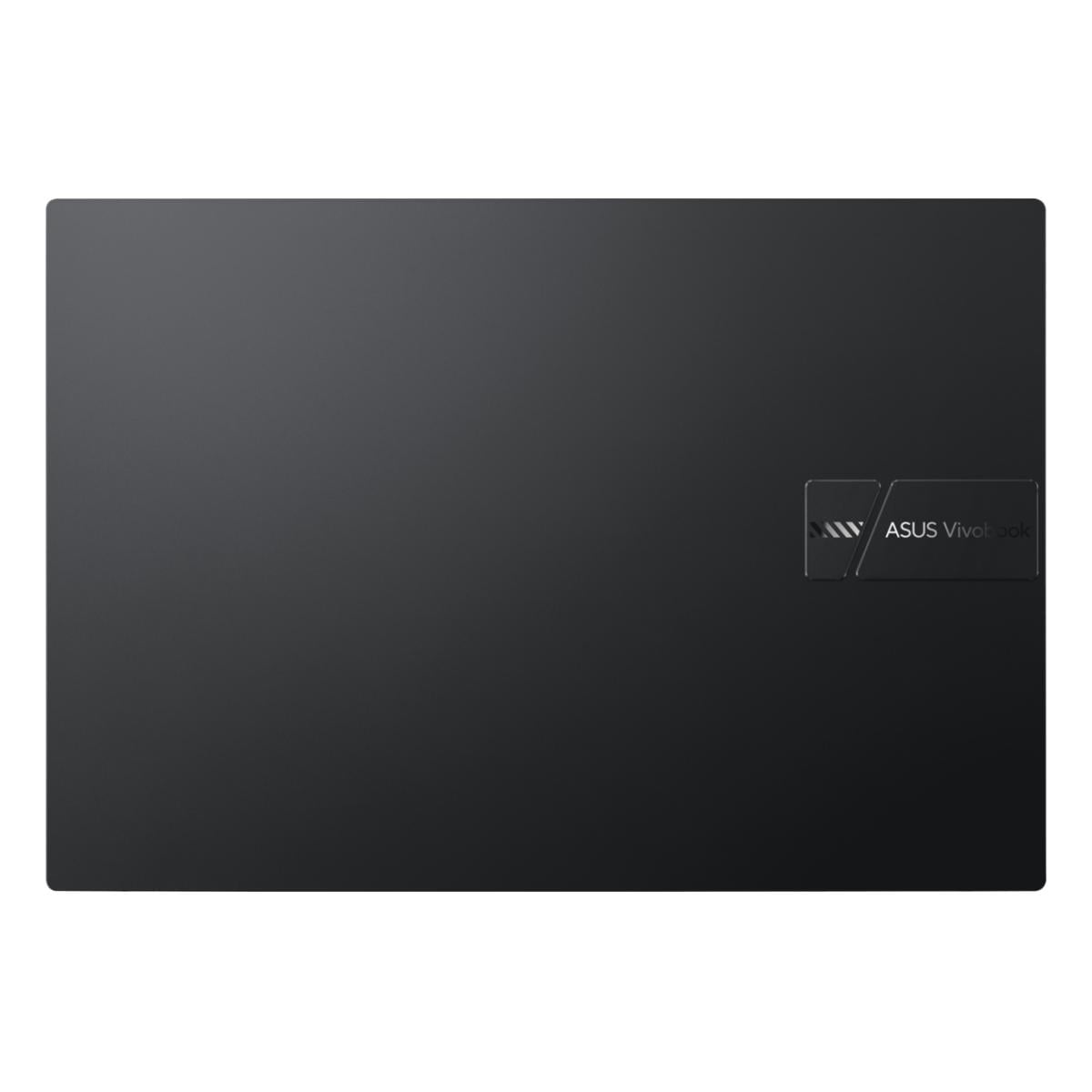 Dunkelgraues Laptopgehäuse mit ASUS Vivobook-Logo.