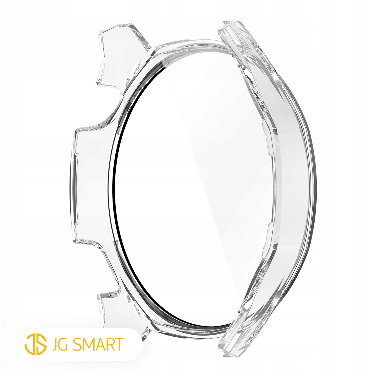 Przezroczyste etui ochronne na ekran smartwatcha z bocznymi przyciskami.