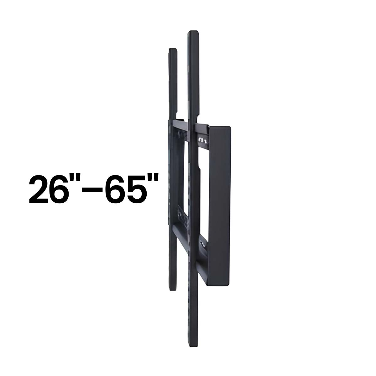 Schwarze Wandhalterung für Fernseher von 26-65 Zoll.