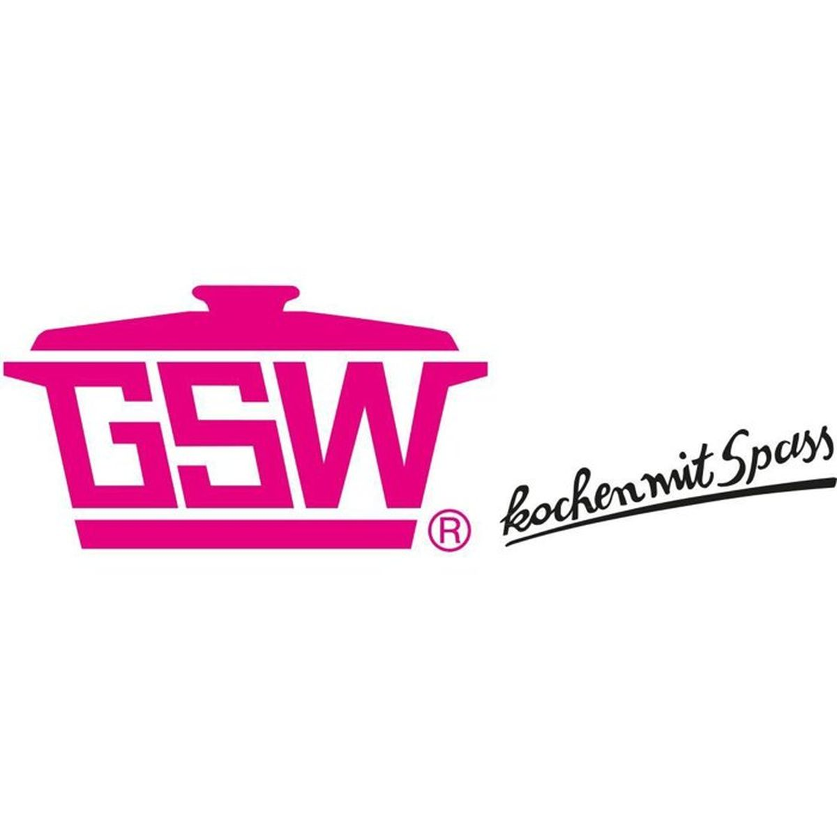 GSW Logo mit einem Topf und Schriftzug kochen mit Spass.