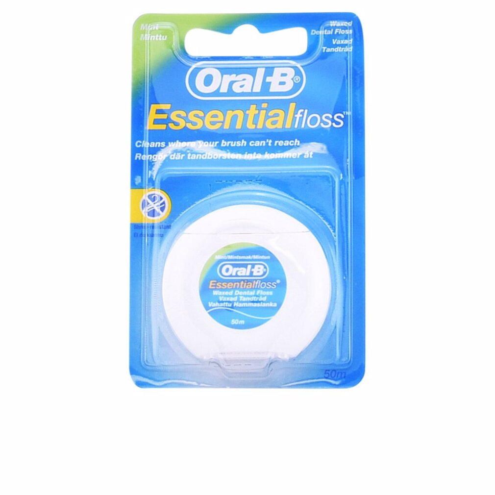 Verpackung von Oral-B Essentialfloss Zahnseide mit Minzgeschmack, 50m.